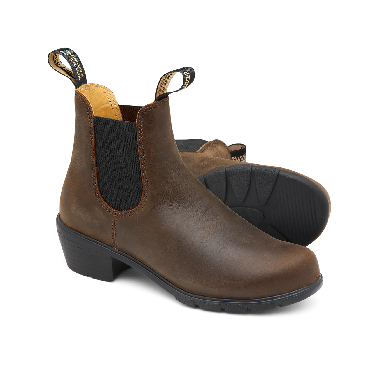 BLUNDSTONE 1673 SÉRIE FEMME À TALON MARRON ANTIQUE