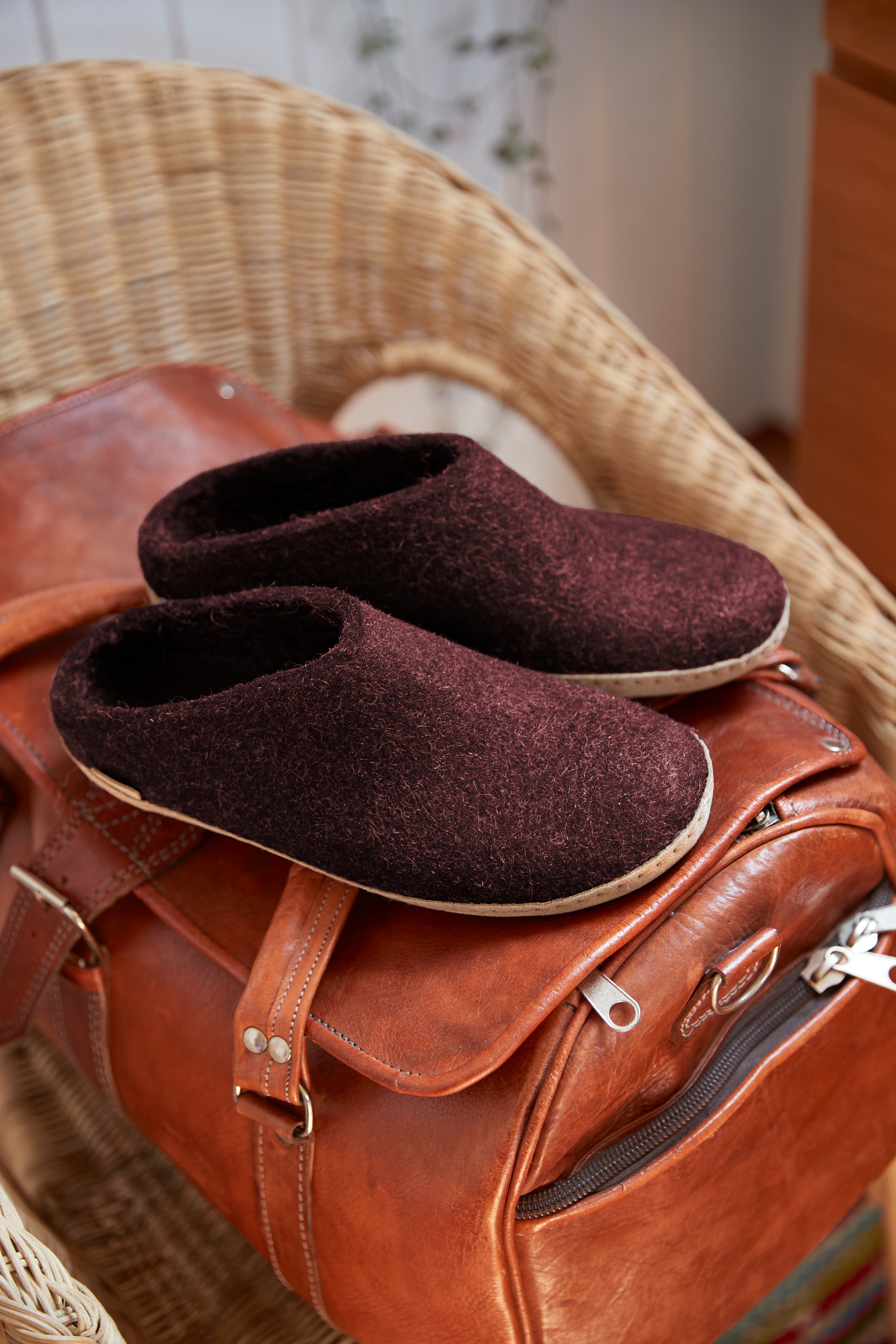 GLERUPS Slippers Slip On Leather Bottom