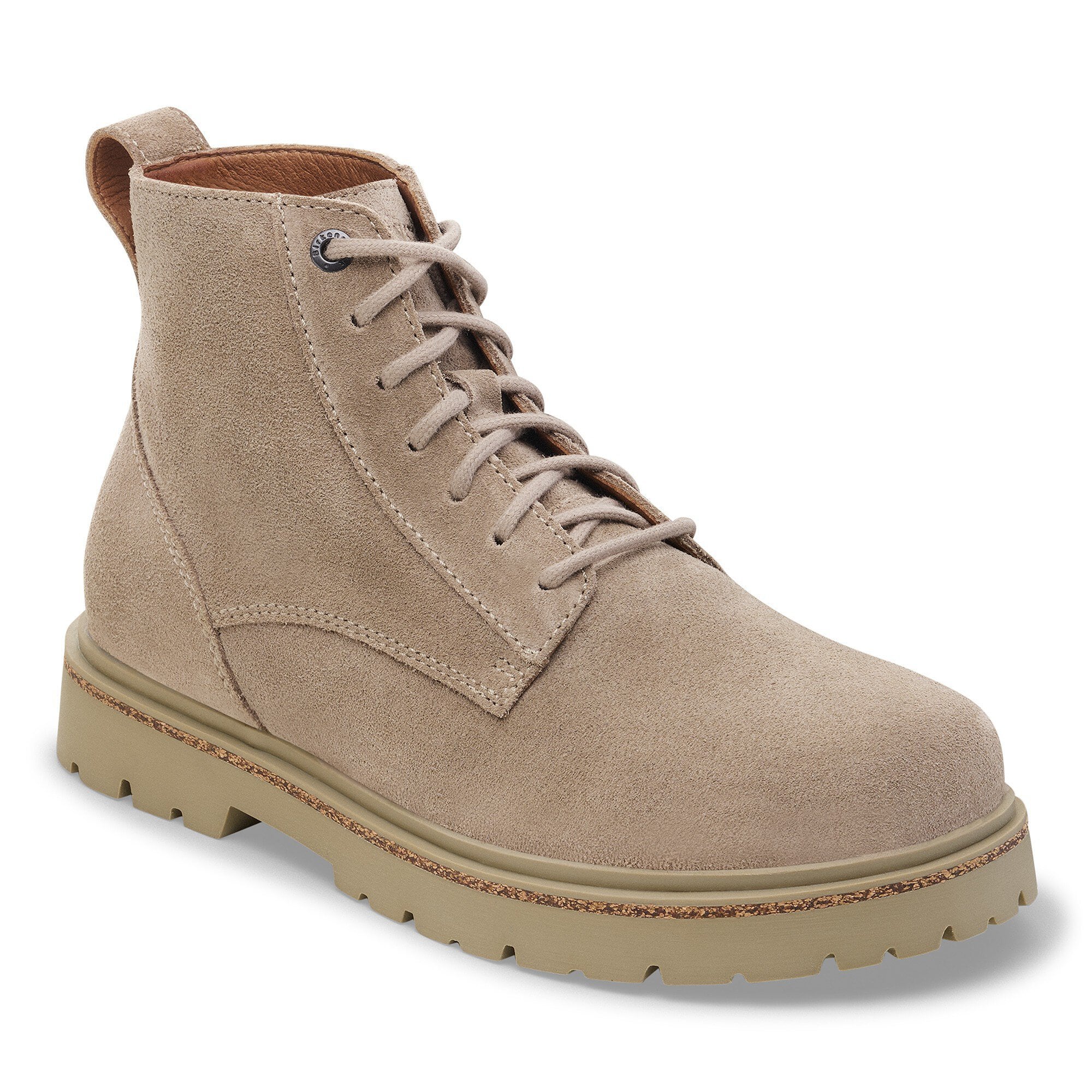 Birkenstock Highwood Lace Mid Men Suede Leather Taupe_