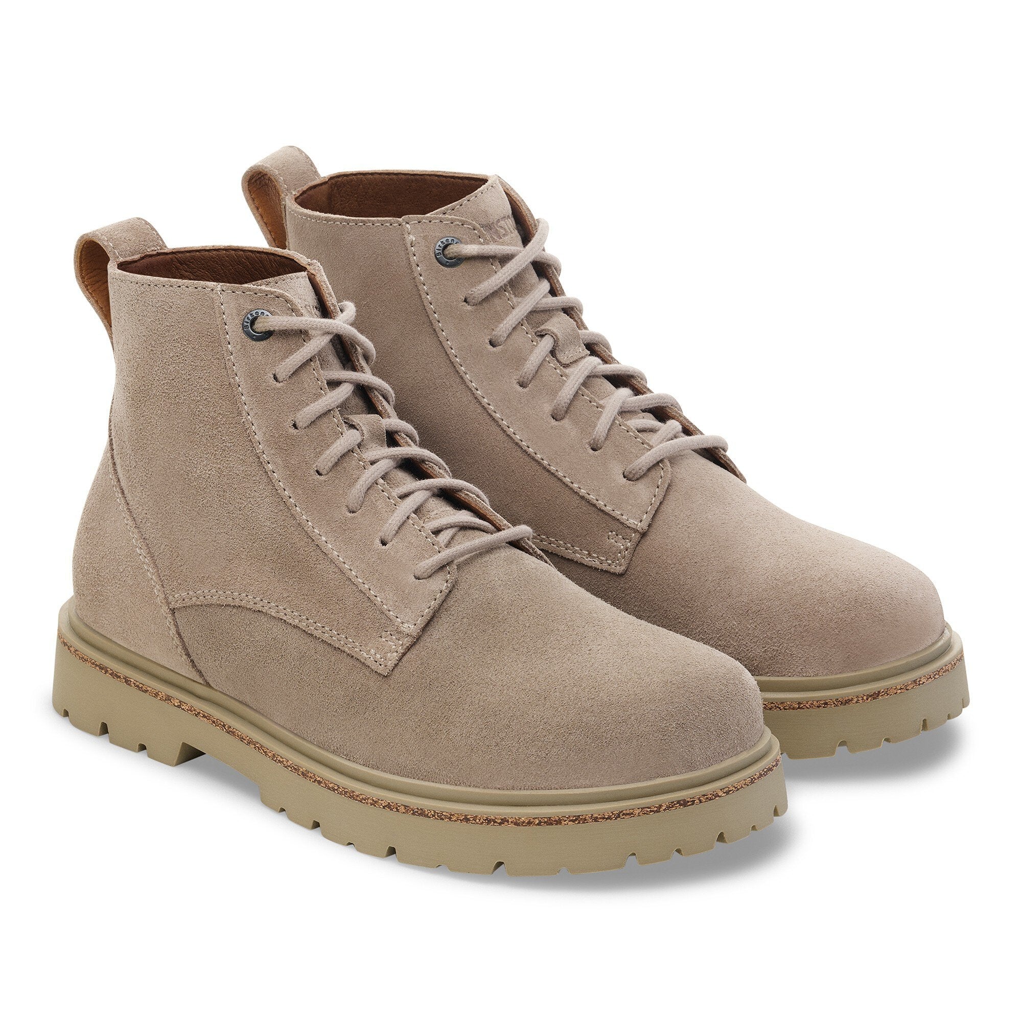 Birkenstock Highwood Lace Mid Men Suede Leather Taupe_