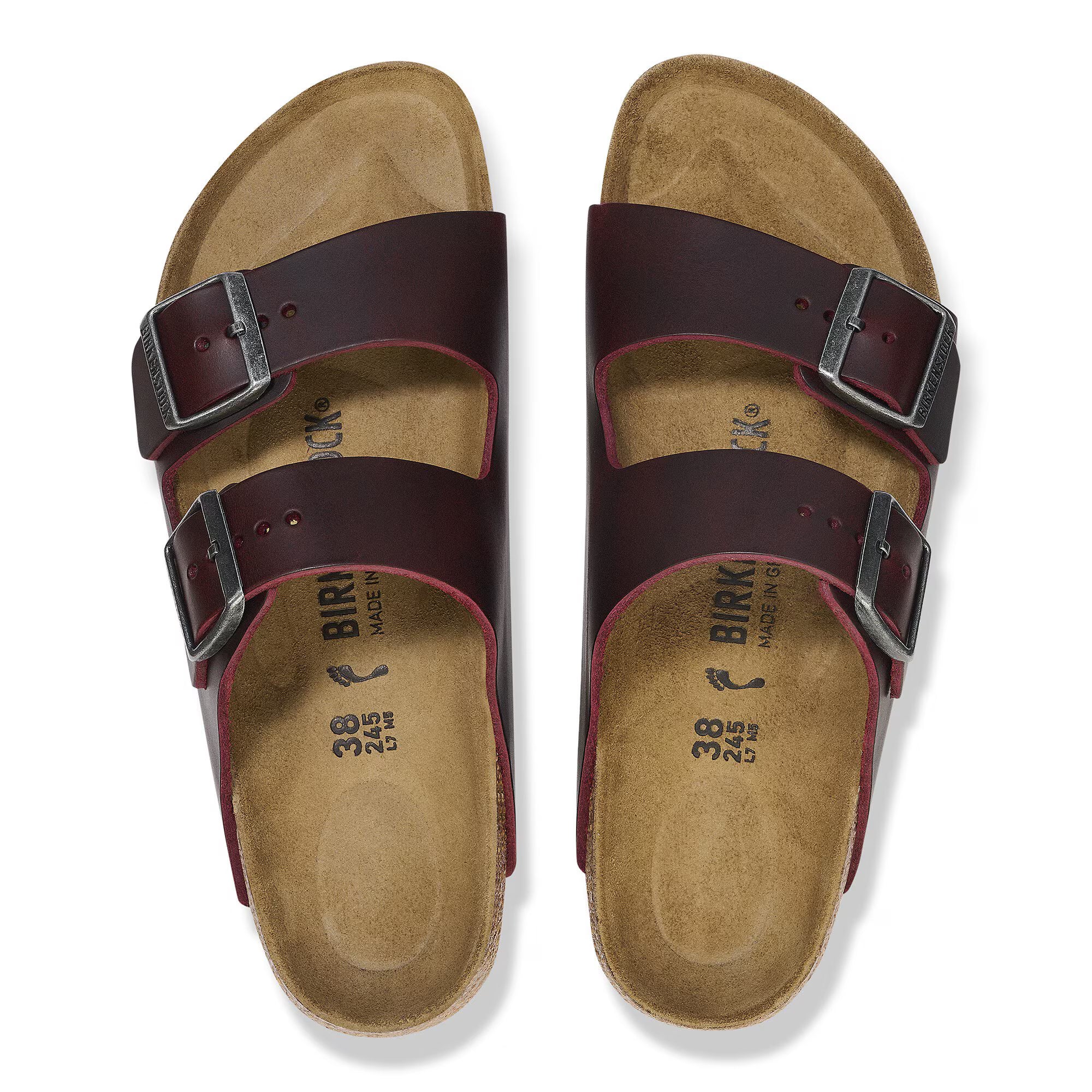 BIRKENSTOCK ARIZONA ZINFANDEL CUIR HUILÉ