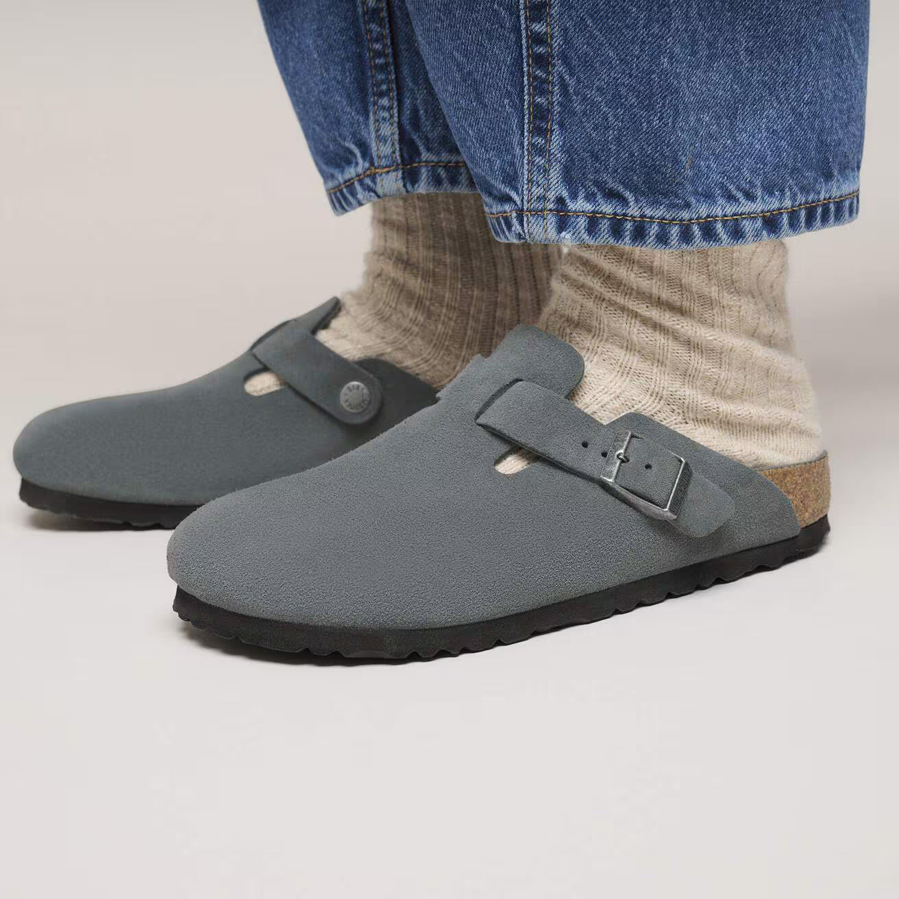 Birkenstock Boston Soft Footbed Suede Leather