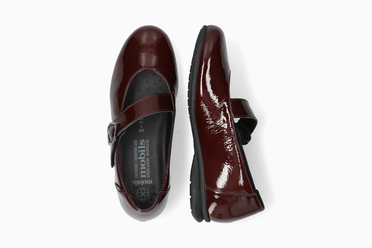 Mephisto Sabria Women's Ballerina Oxblood Patent