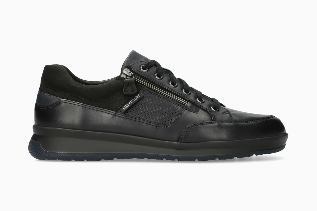 Mephisto Lucca Men's Sneakers Black Leather
