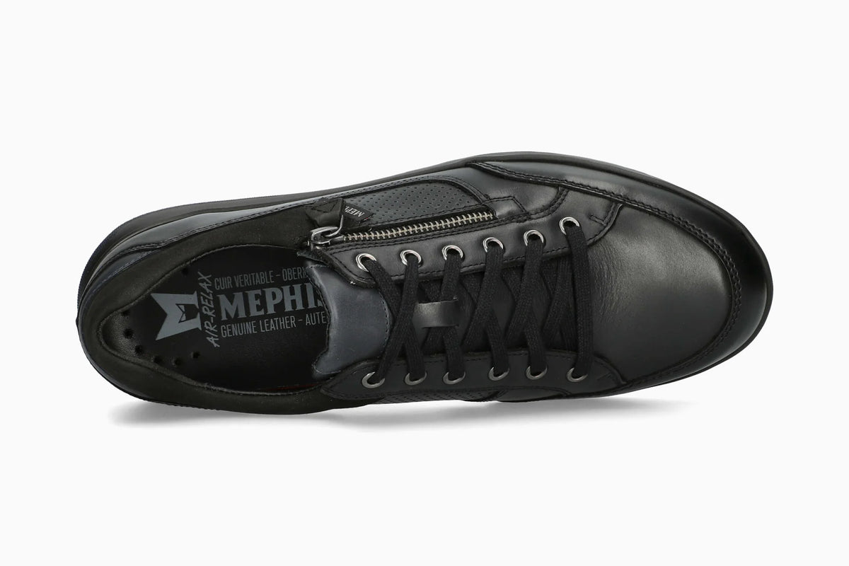 Mephisto Lucca Men's Sneakers Black Leather