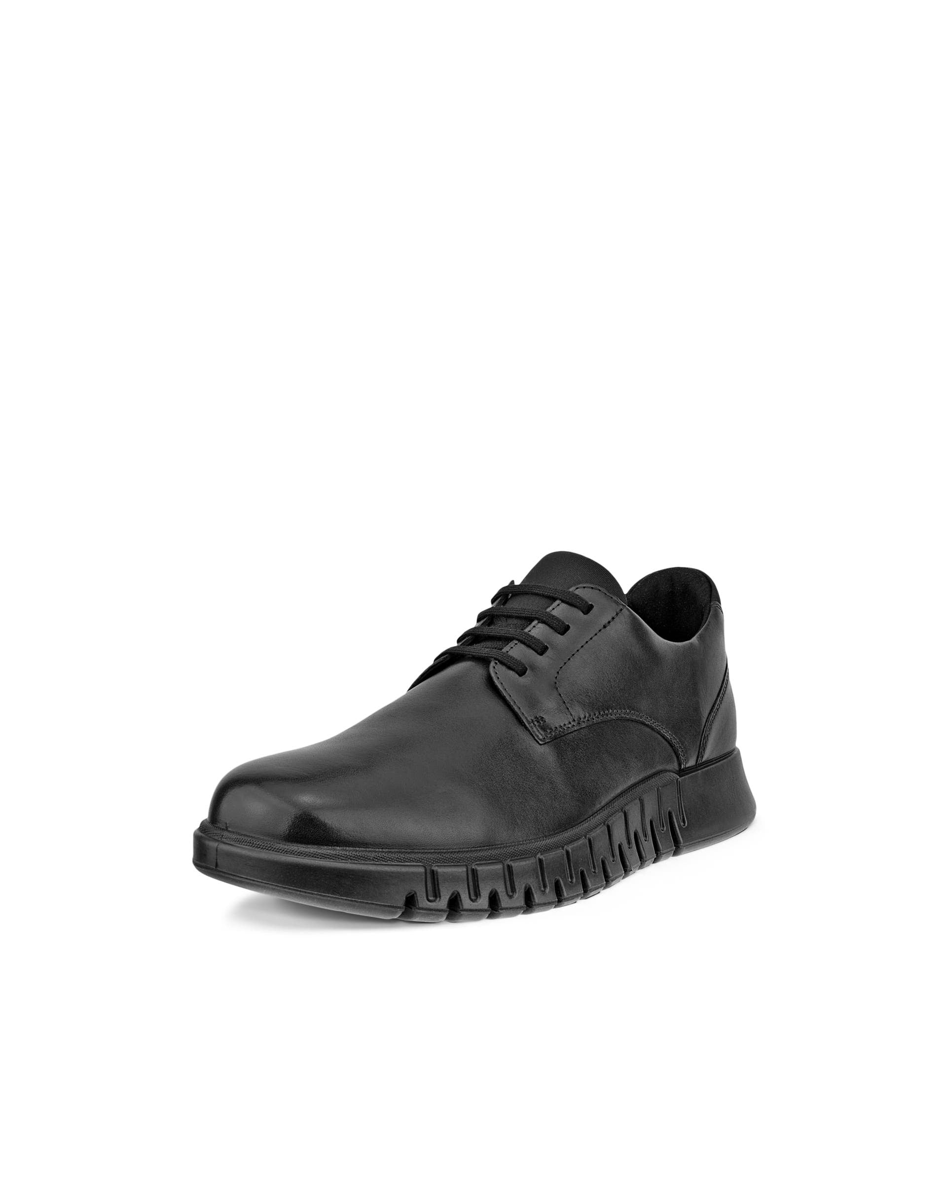 ECCO GRUUV MEN STUDIO DERBY LACE UP BLACK LEATHER