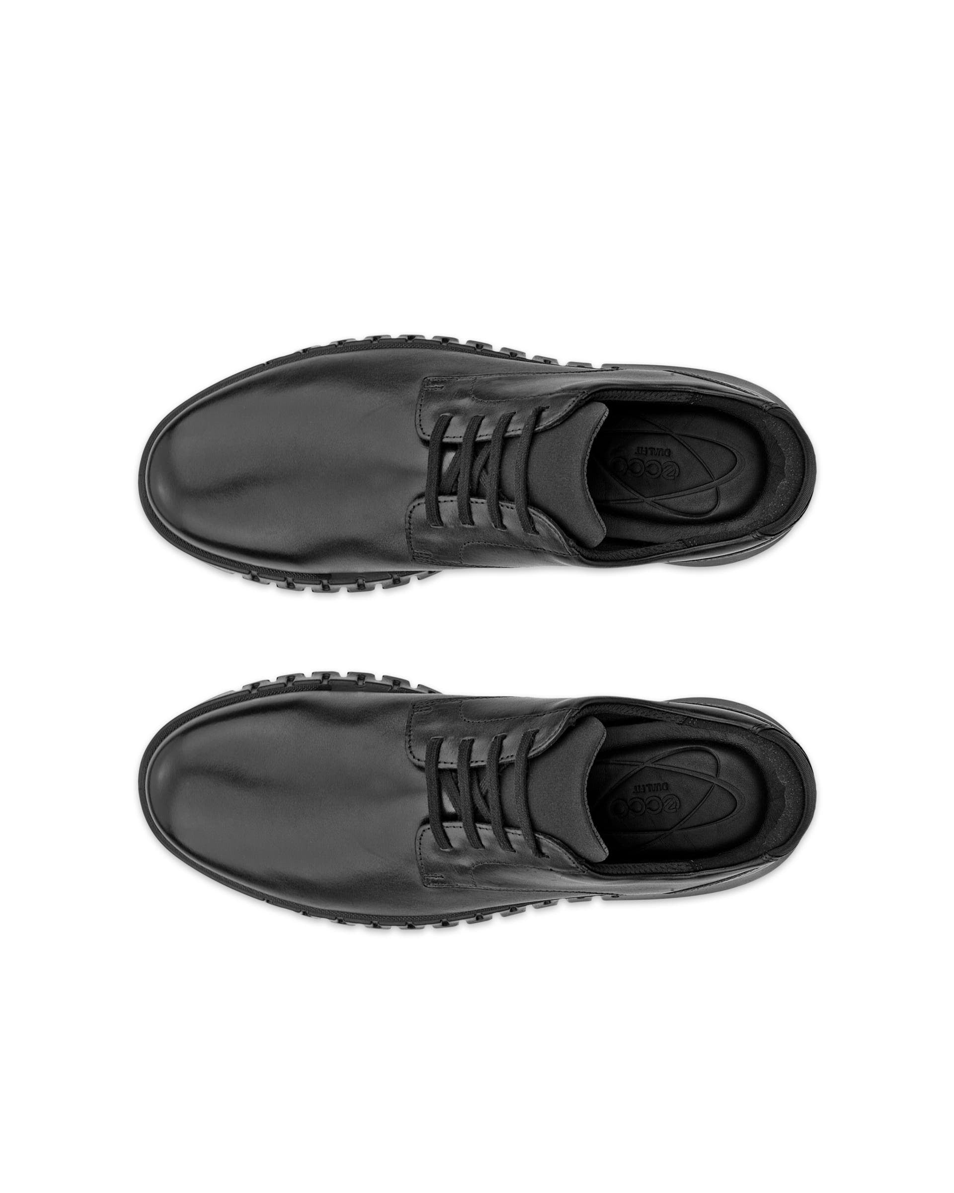 ECCO GRUUV MEN STUDIO DERBY LACE UP BLACK LEATHER