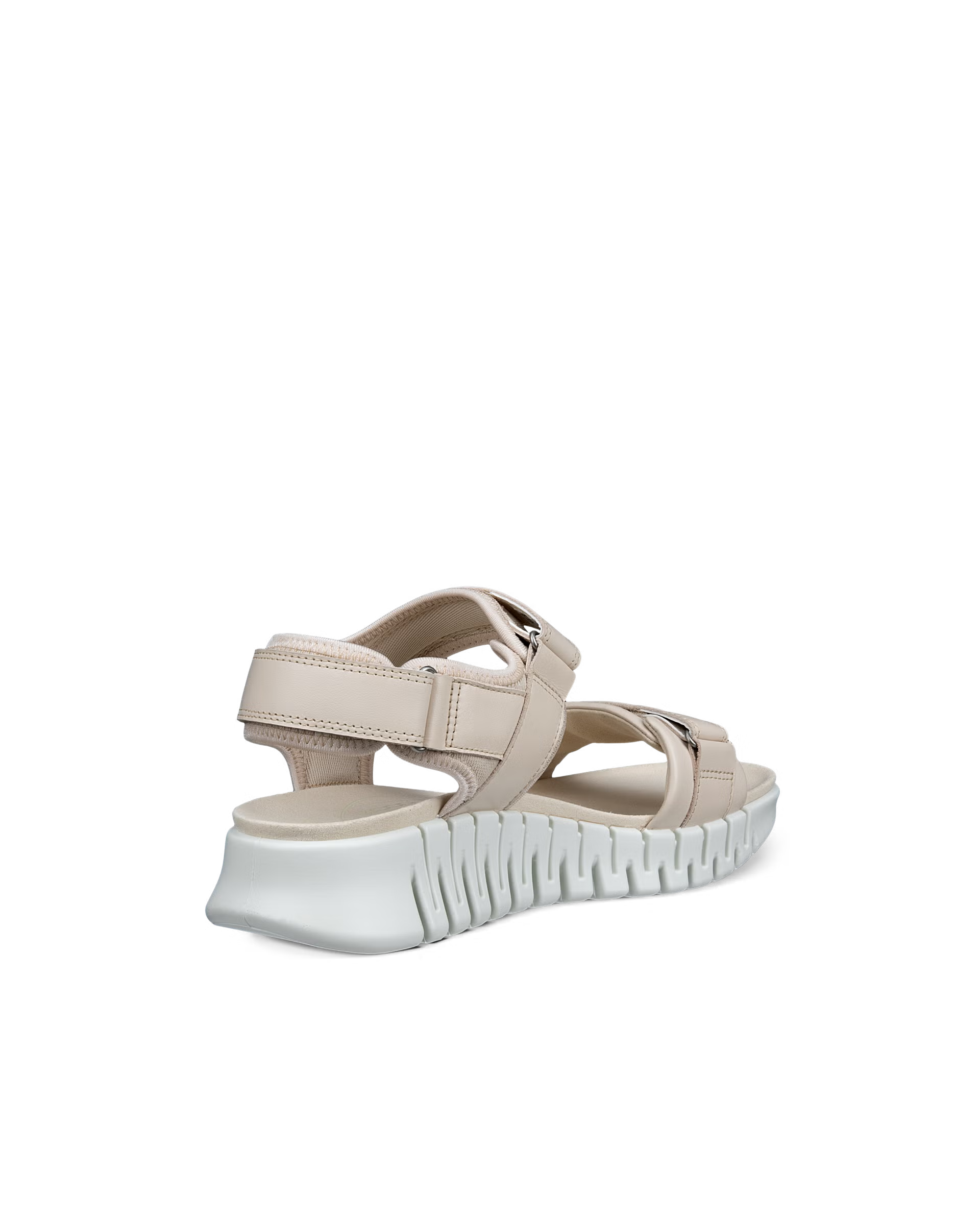 SANDALES FEMME ECCO GRUUV SOL LEA CUIR CALCAIRE