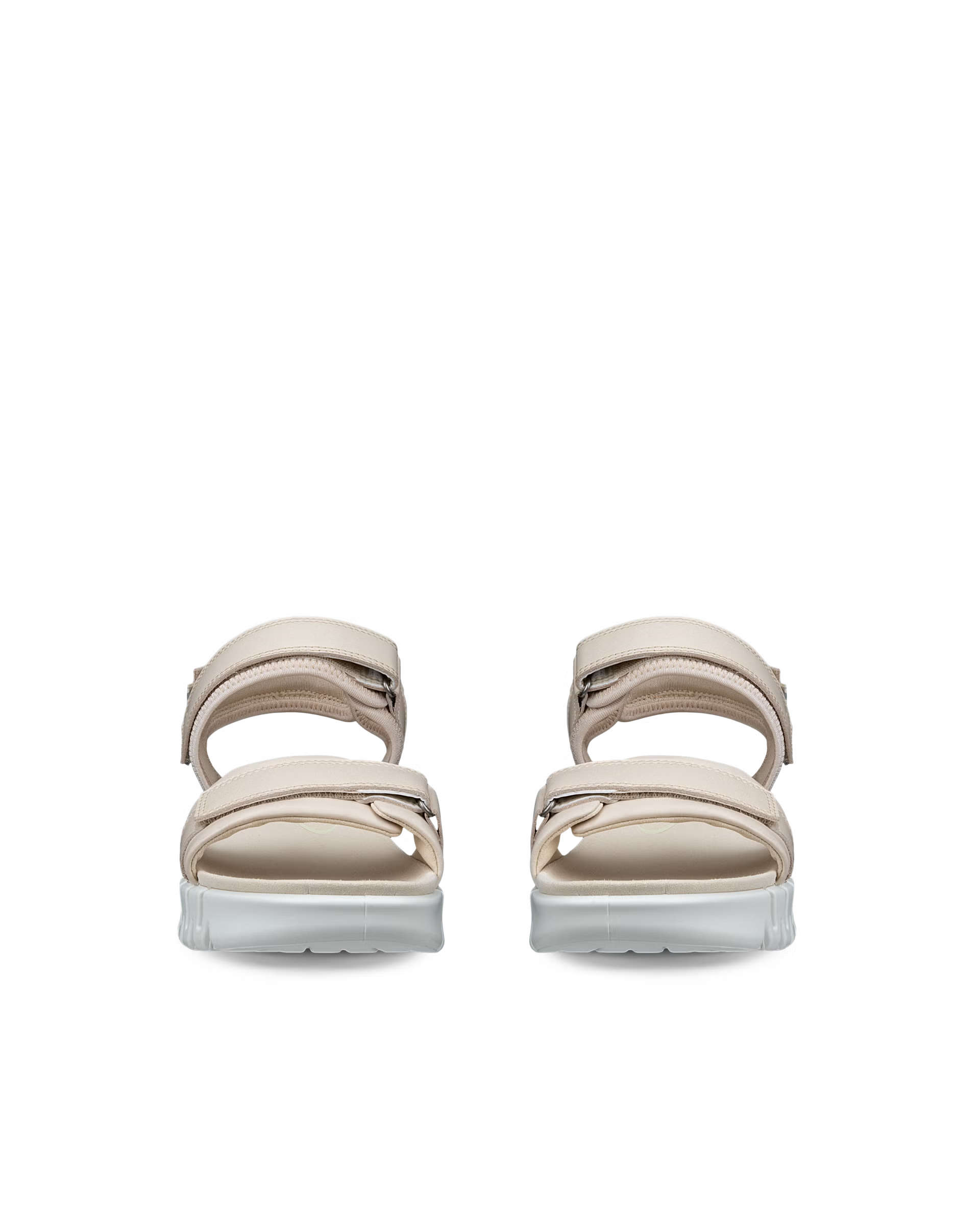 SANDALES FEMME ECCO GRUUV SOL LEA CUIR CALCAIRE