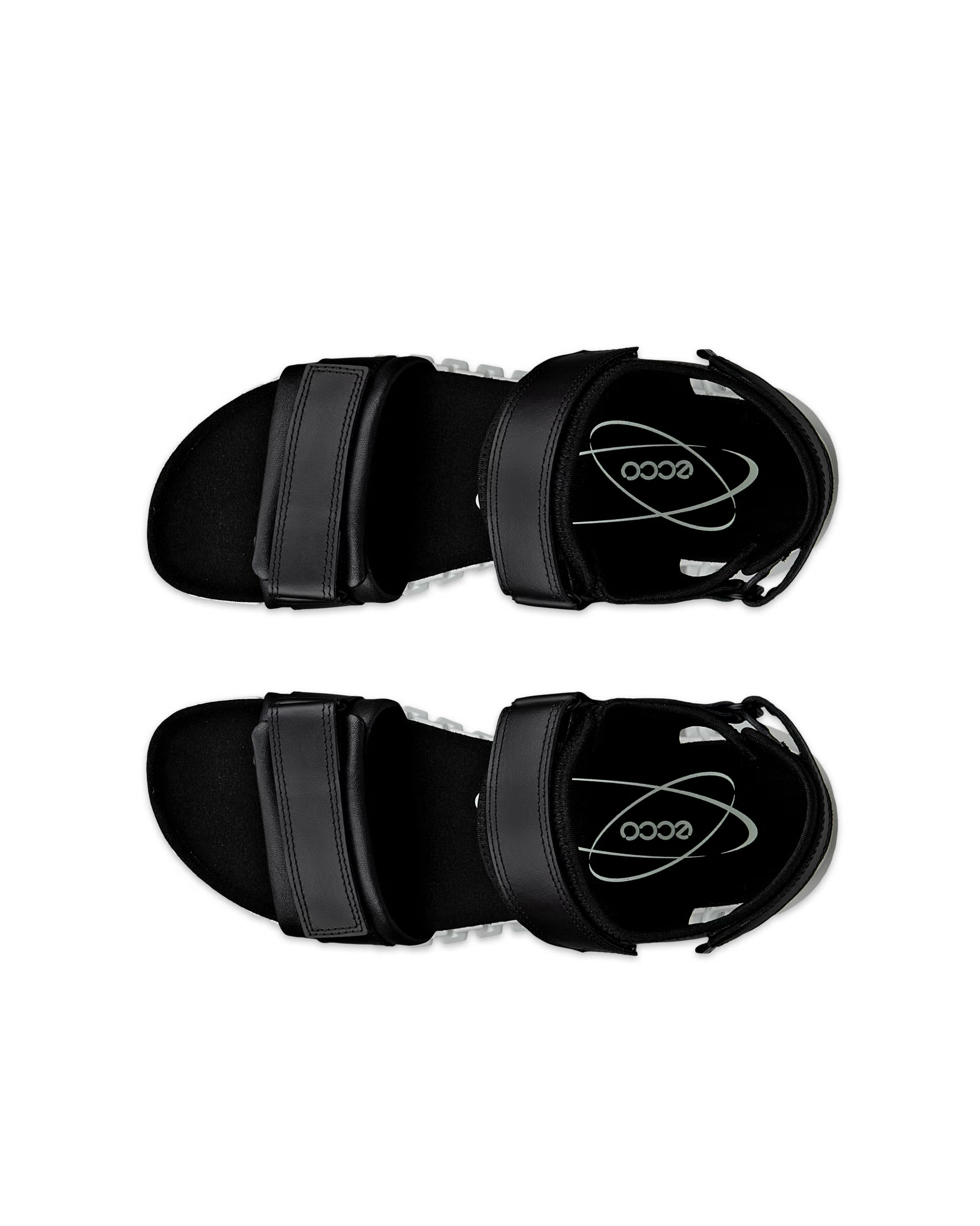 SANDALES FEMME ECCO GRUUV SOL LEA EN CUIR NOIR