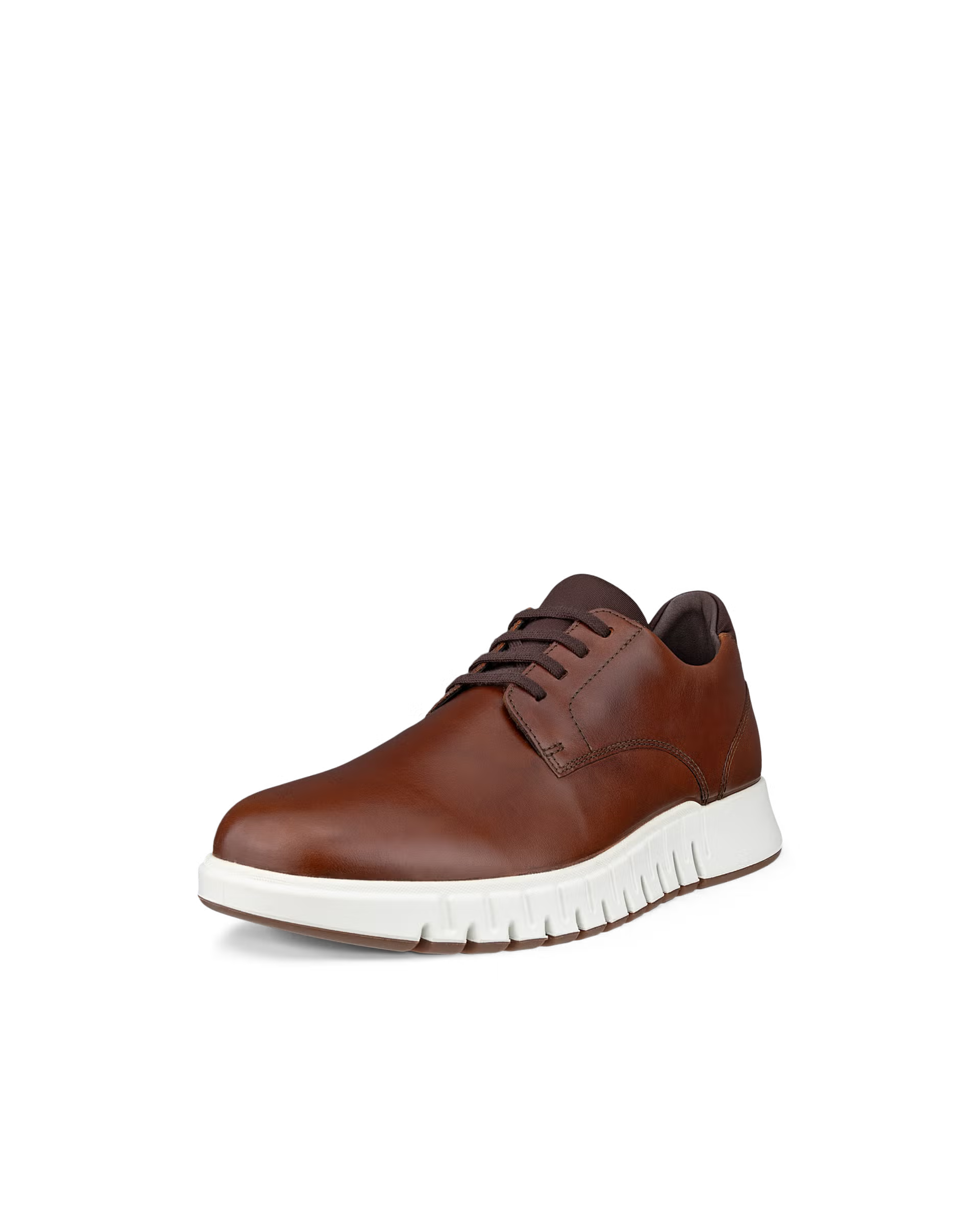 ECCO GRUUV STUDIO DERBY LACE UP MOCHA LEATHER