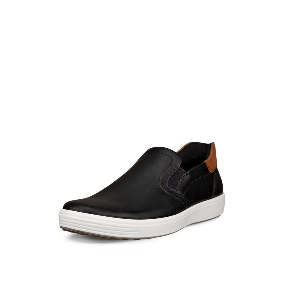 ECCO SOFT 7 EASY SLIP ON SNEAKER BLACK