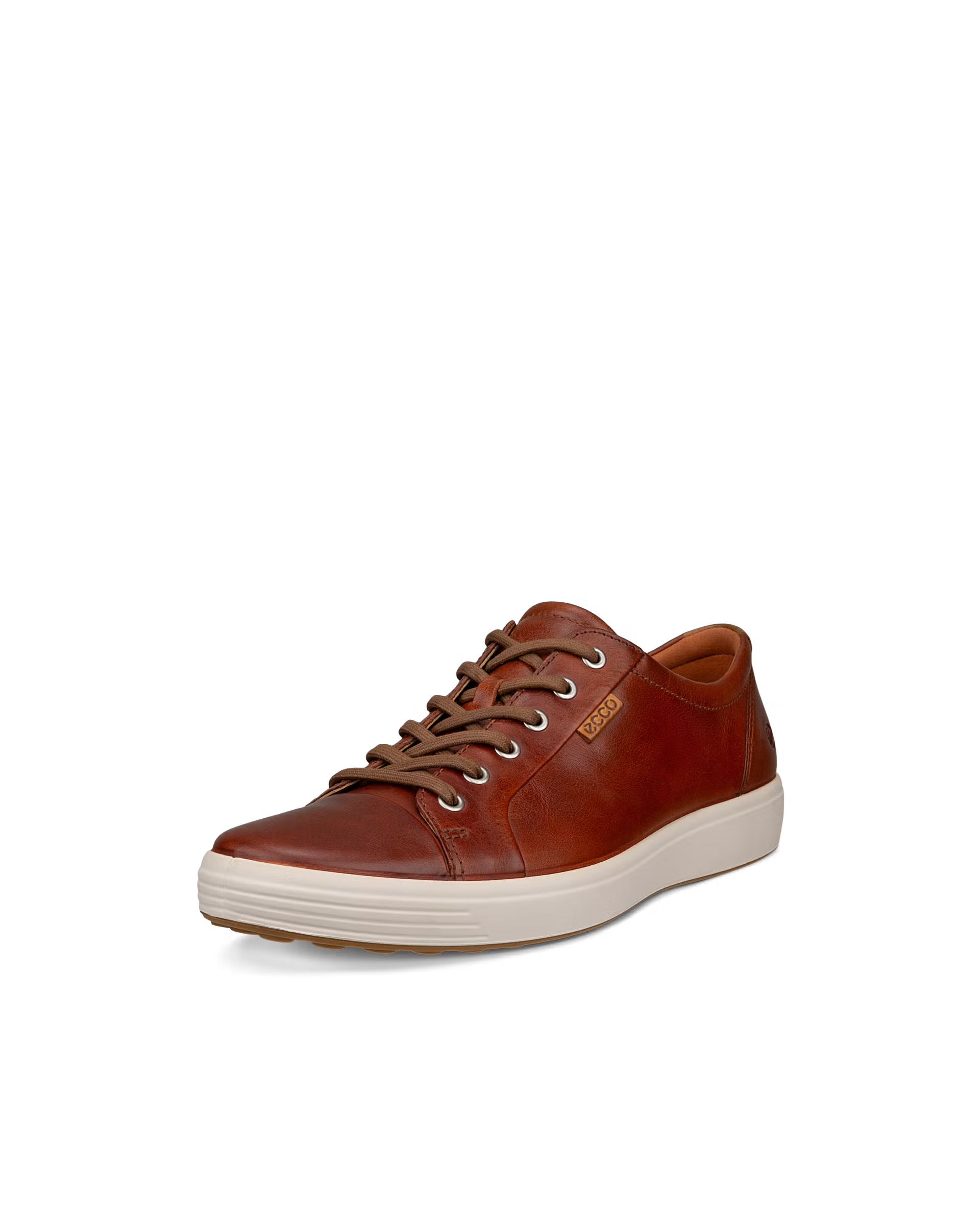 Baskets à lacets ECCO SOFT 7 M en cuir cognac