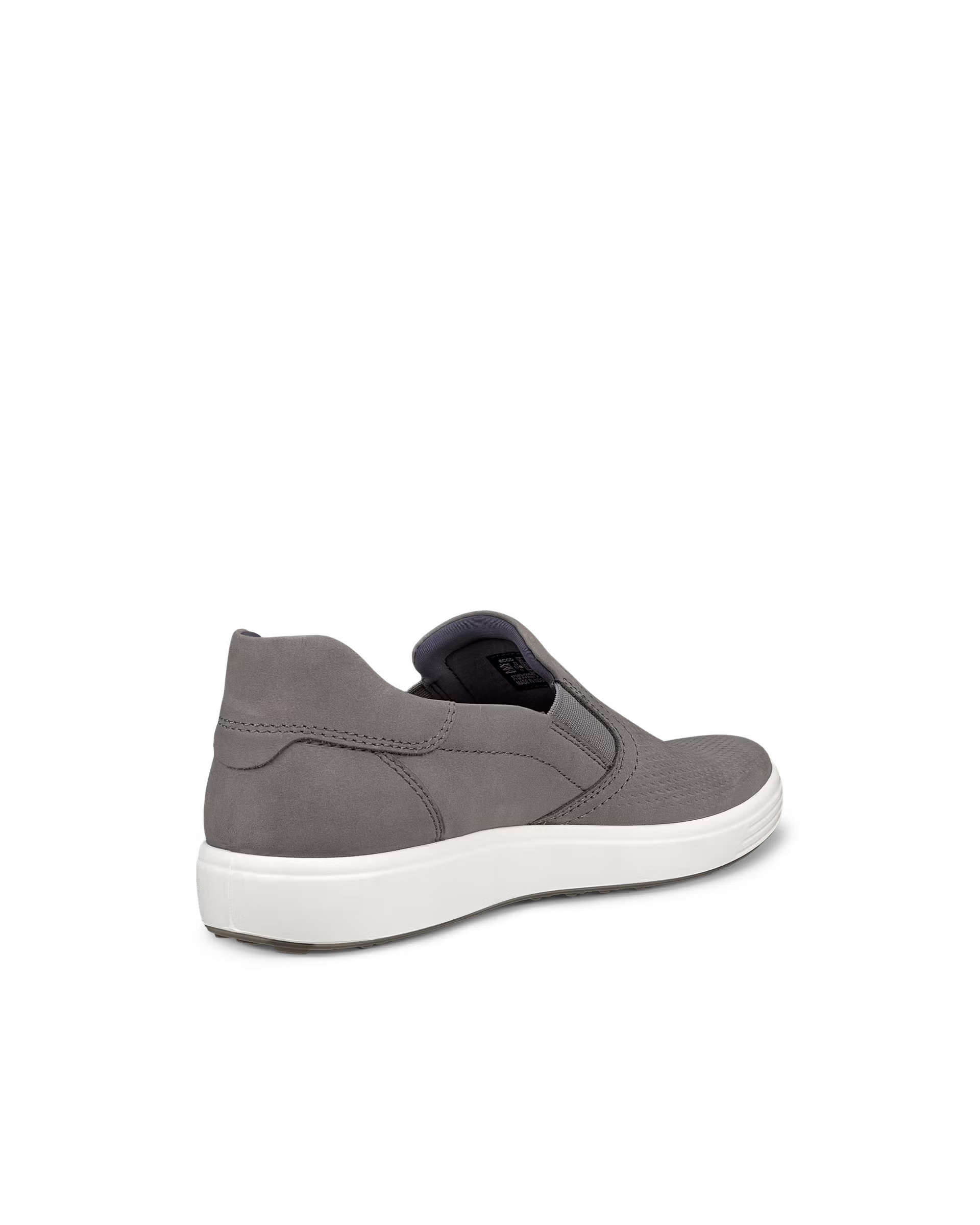 Baskets ECCO SOFT 7 SLIP ON V2 ACIER/CUIR ACIER