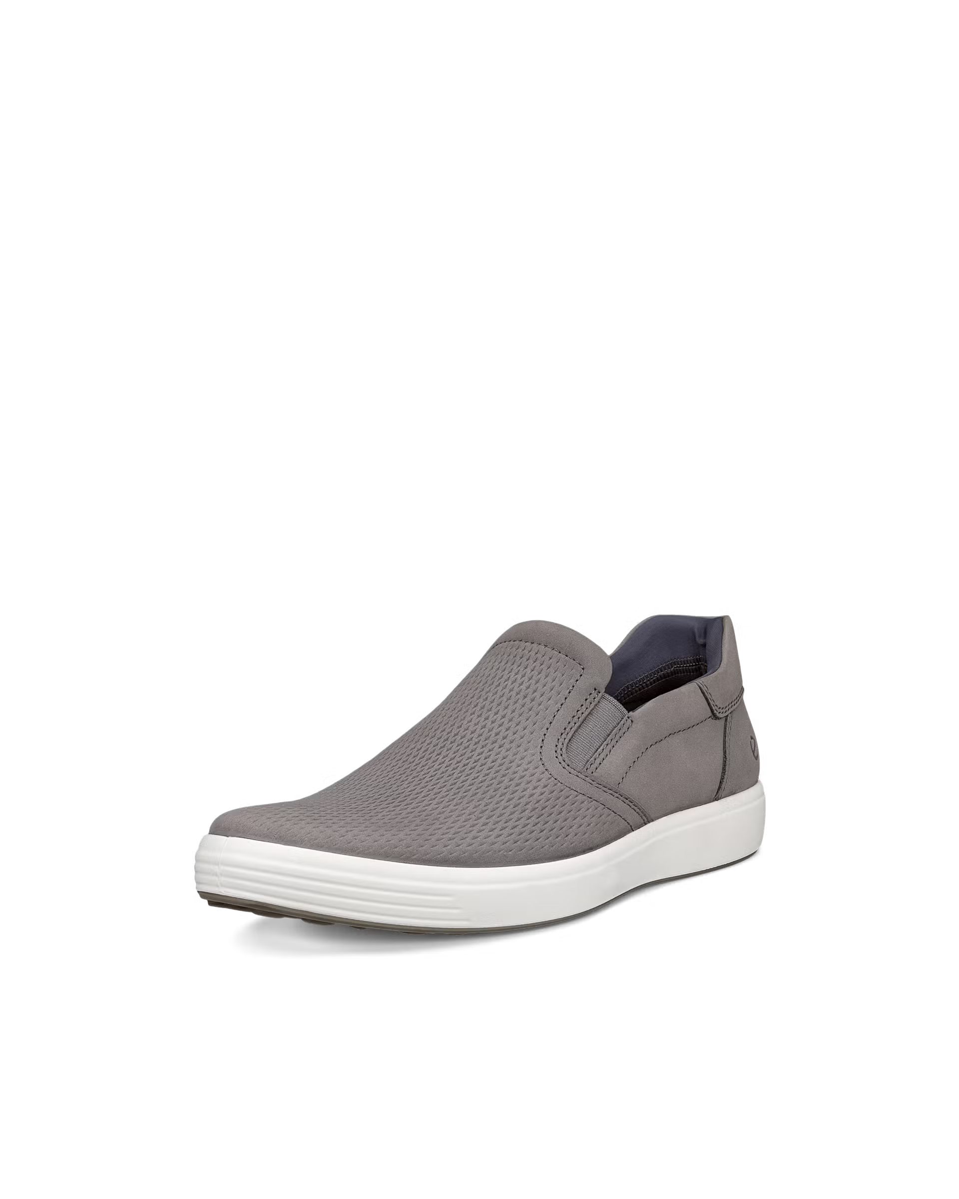 Baskets ECCO SOFT 7 SLIP ON V2 ACIER/CUIR ACIER