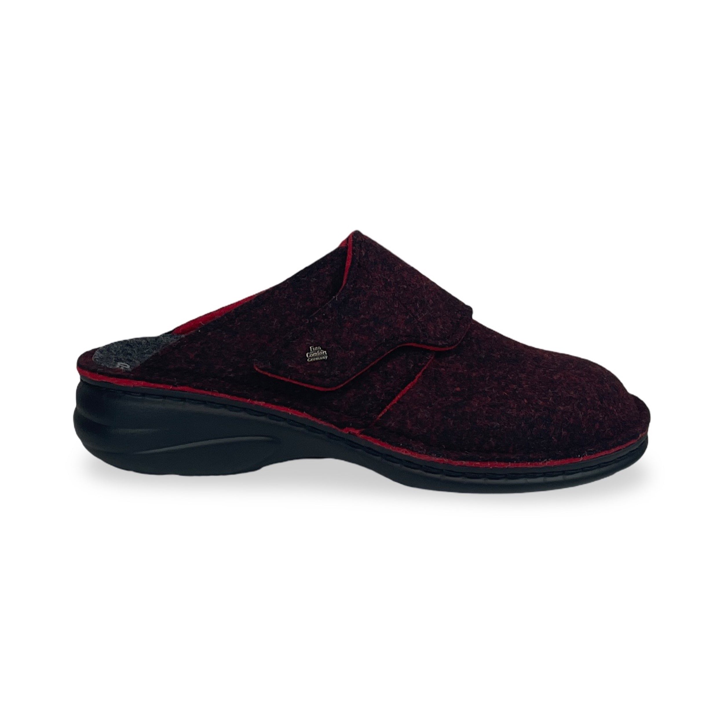 FINN COMFORT Goms Slippers DoubleFelt Red Barolo