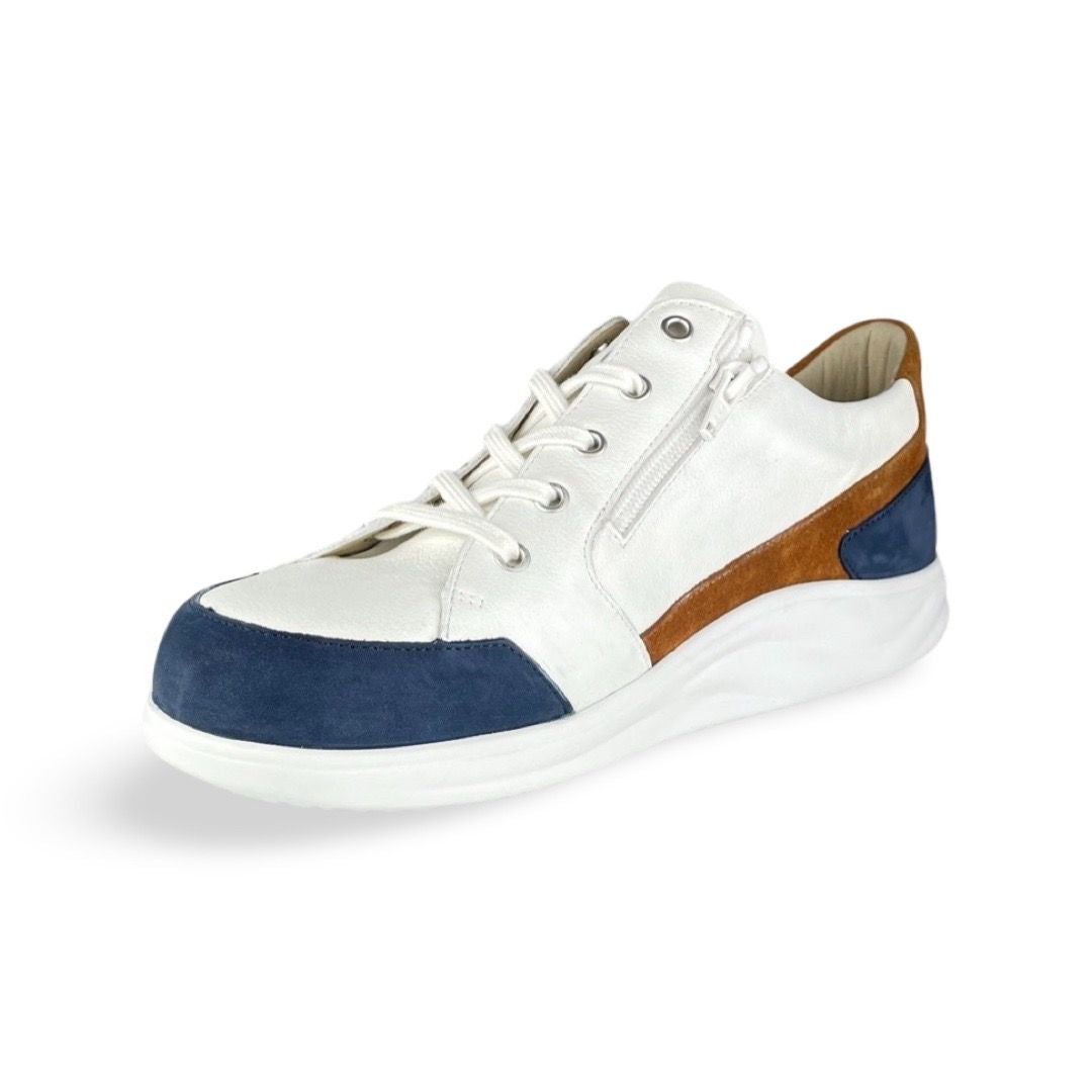 FINN COMFORT HUARAZ ROCKER SOLE ATLANTIQUE/BLANC/AMANDE