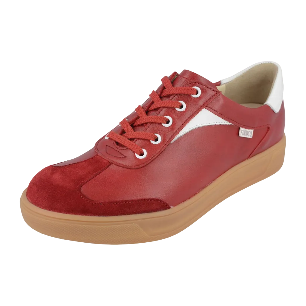 BASKETS FINN COMFORT INTERLAGOS À LACETS POMODORE/BLANC