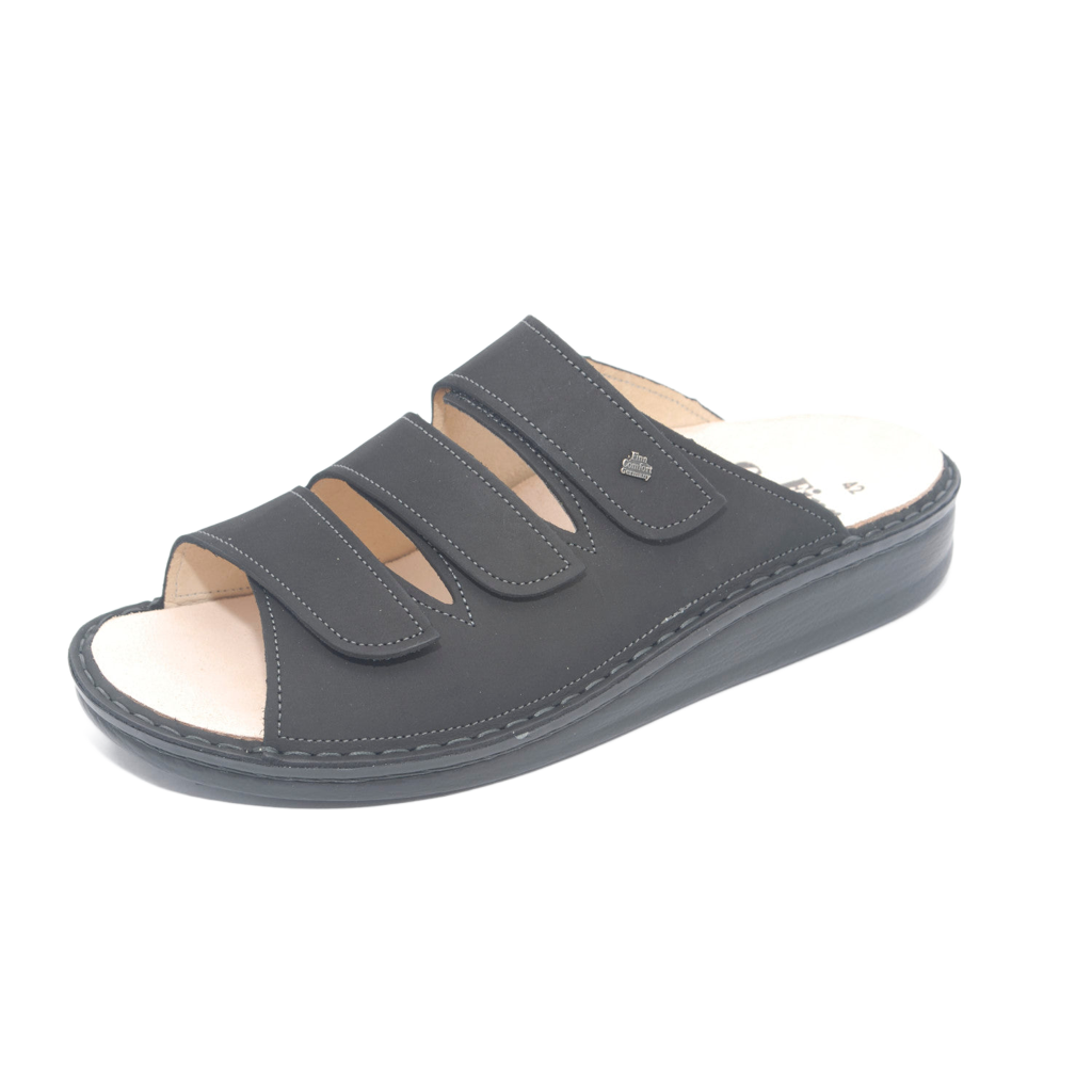 FINN COMFORT KORFU SANDAL BLACK BUGGY