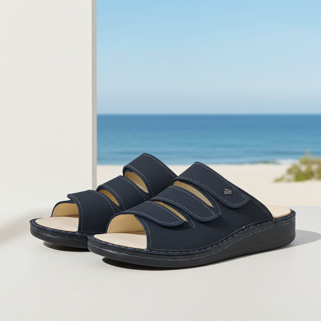 FINN COMFORT KORFU SANDAL BLUE NIGHT WOMEN MEN FOOT SENSATION ONLINE STORE CANADA TORONTO VANCOUVER FREE DELIVERY FAST SHIPPING BEST RANGE COLLECTION