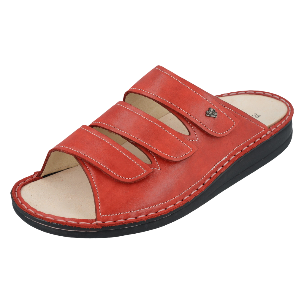 FINN COMFORT KORFU SANDAL RED KENNEDY