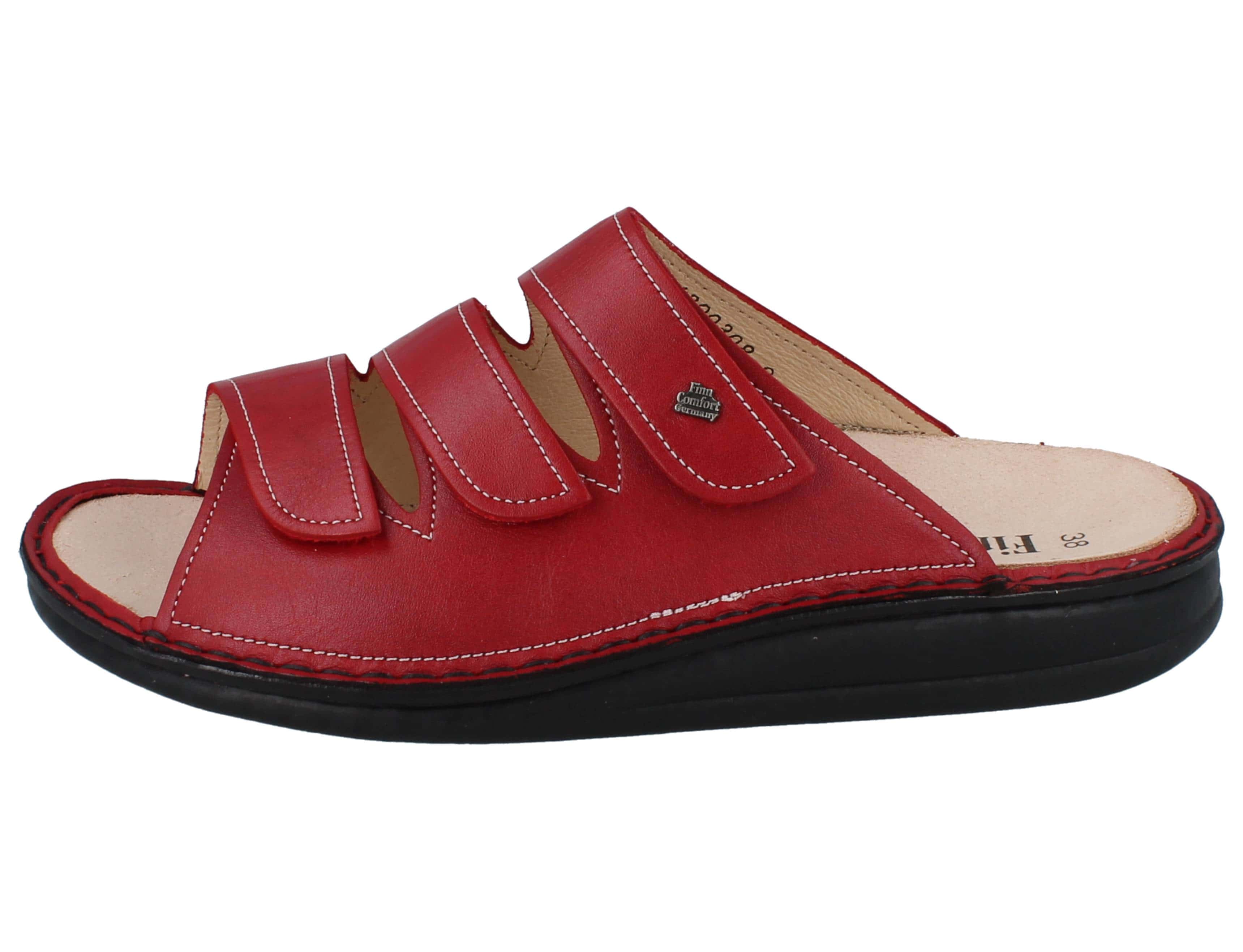 FINN COMFORT KORFU SANDAL RED POMODORE WOMEN MEN FOOT SENSATION ONLINE STORE CANADA TORONTO VANCOUVER FREE DELIVERY FAST SHIPPING BEST RANGE COLLECTION