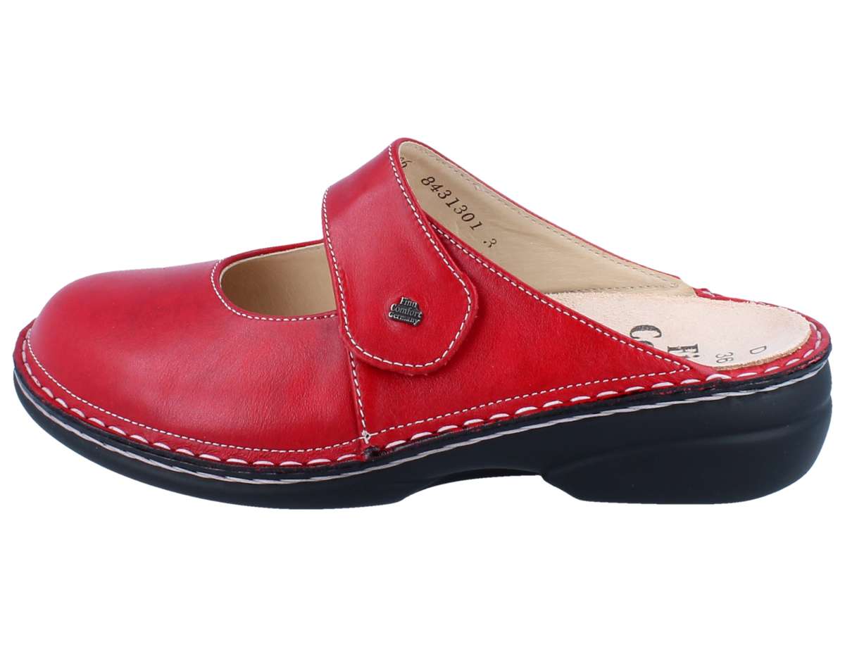 FINN COMFORT STANFORD CLOG RED VENEZIA