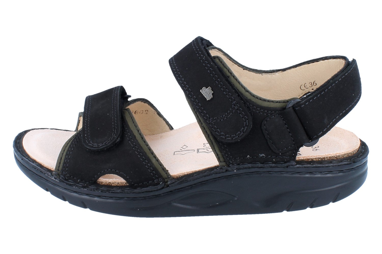 FINN COMFORT YUMA ROCKER SANDAL BLACK BUGGY