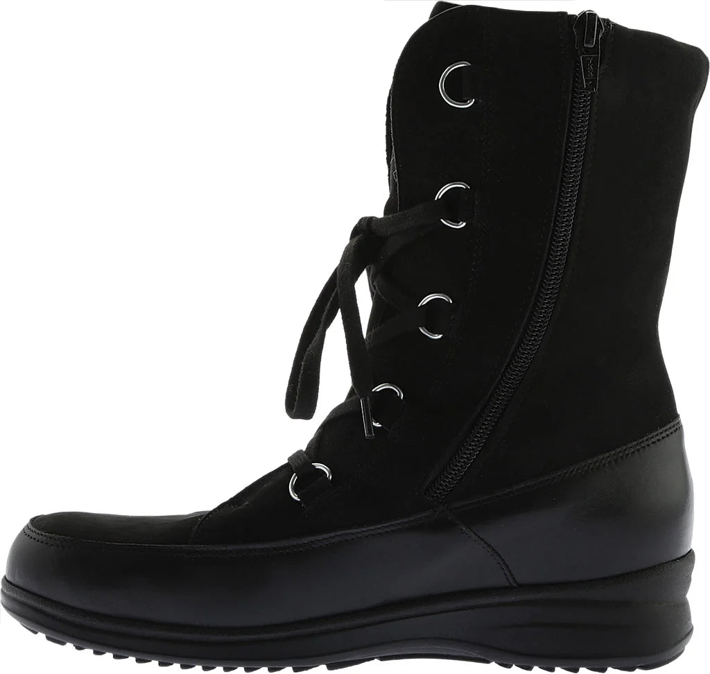 BOTTE FINN COMFORT STERZING (ZIP LATÉRAL) NAPPA/NUBUCK NOIR
