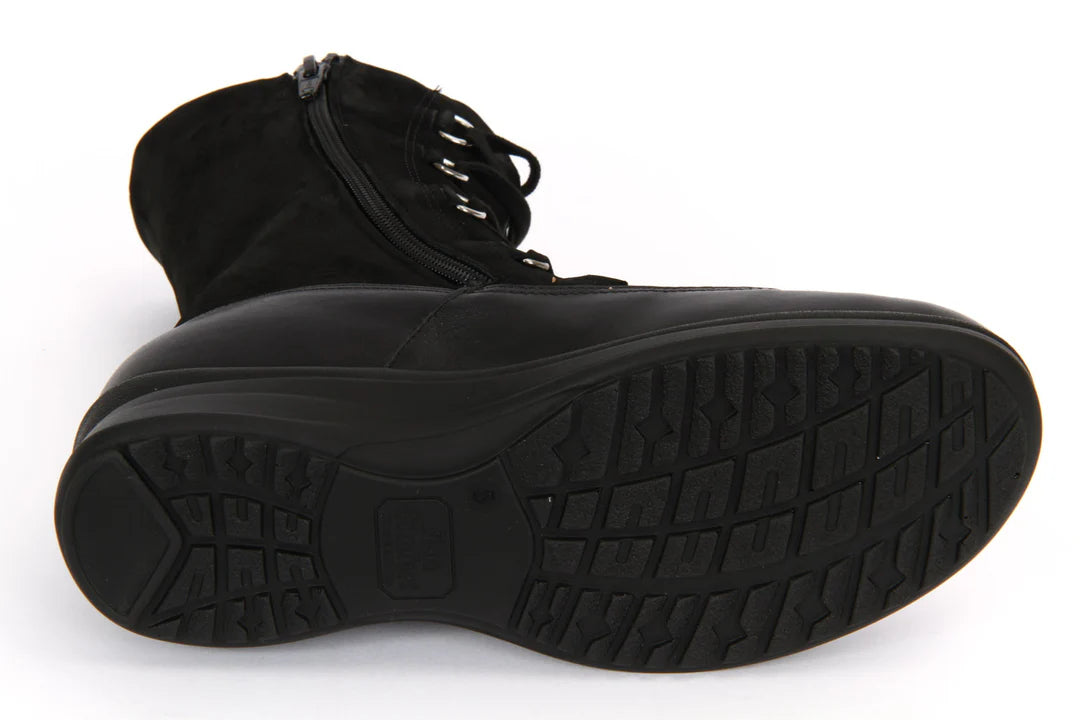 BOTTE FINN COMFORT STERZING (ZIP LATÉRAL) NAPPA/NUBUCK NOIR
