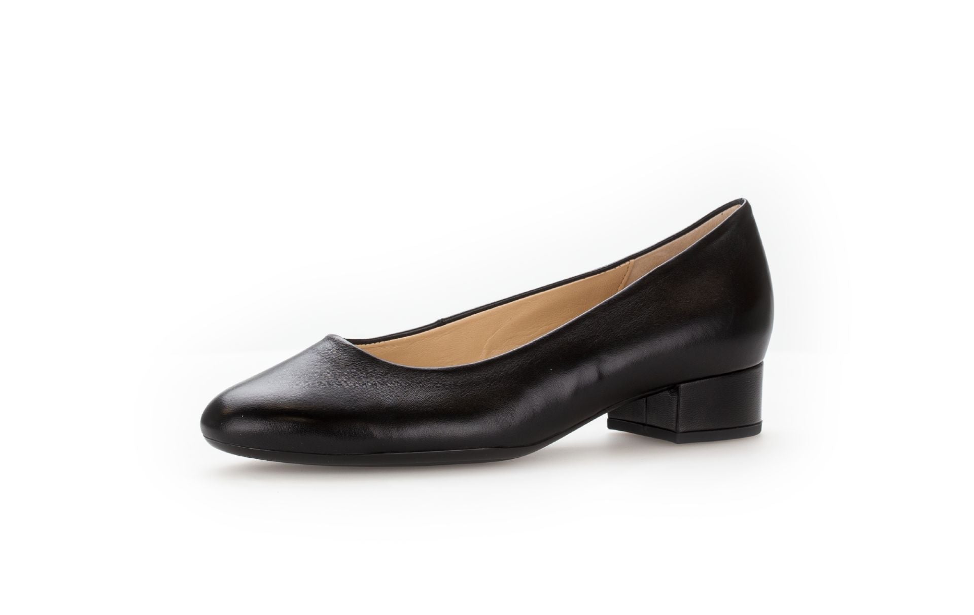 GABOR ELEGANTE WOMEN'S PUMP BLACK LEATHER