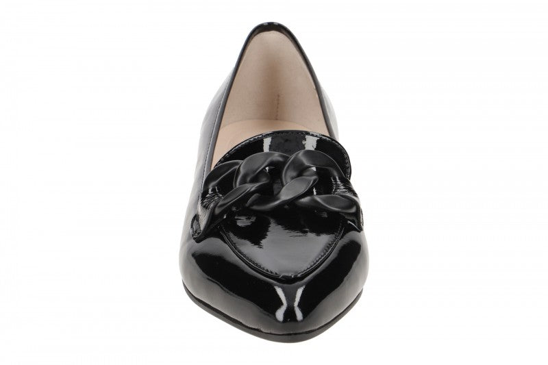 GABOR WOMEN'S LOAFERS BLACK PATENT
