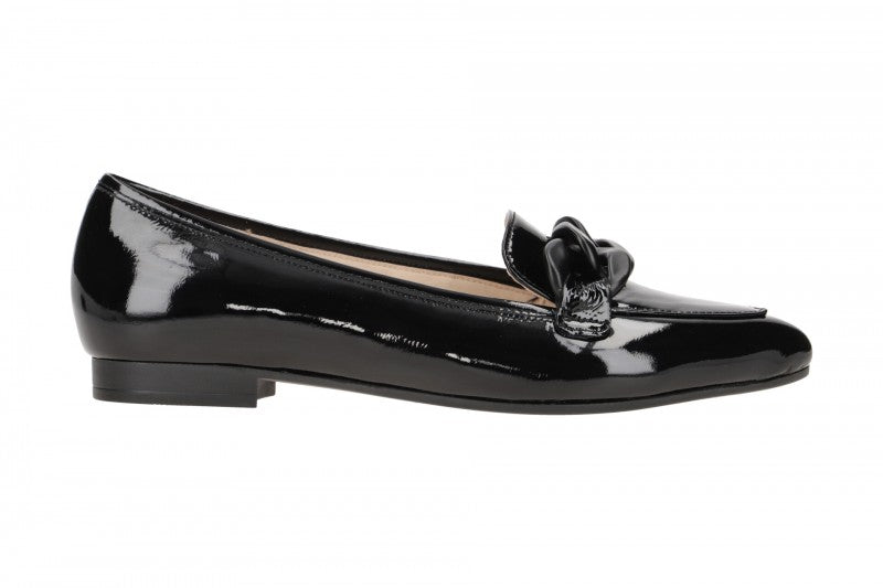 GABOR WOMEN'S LOAFERS BLACK PATENT