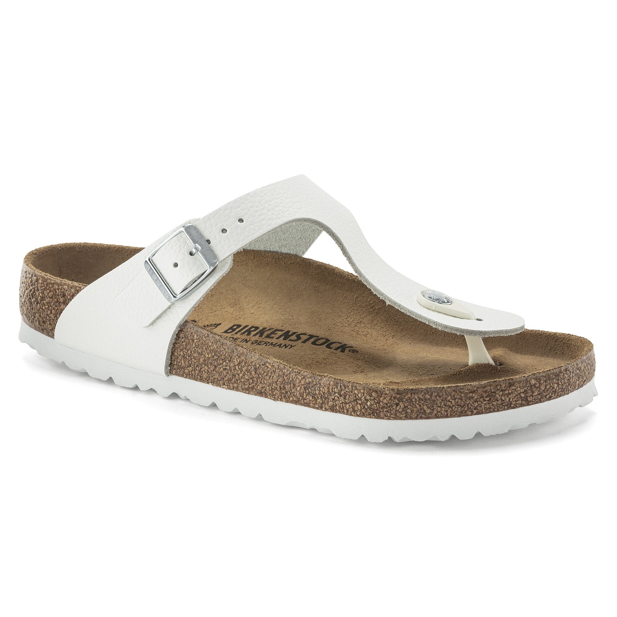 BIRKENSTOCK GIZEH CUIR BLANC