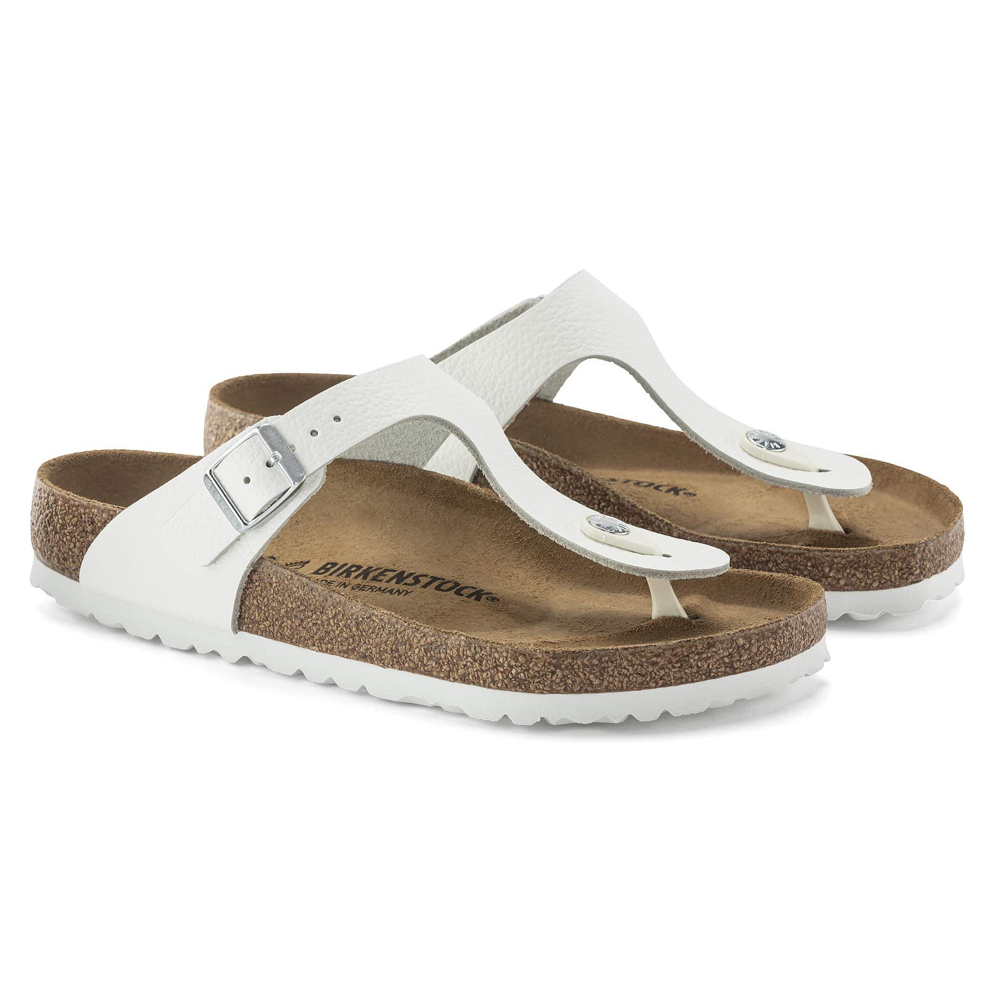 BIRKENSTOCK GIZEH CUIR BLANC