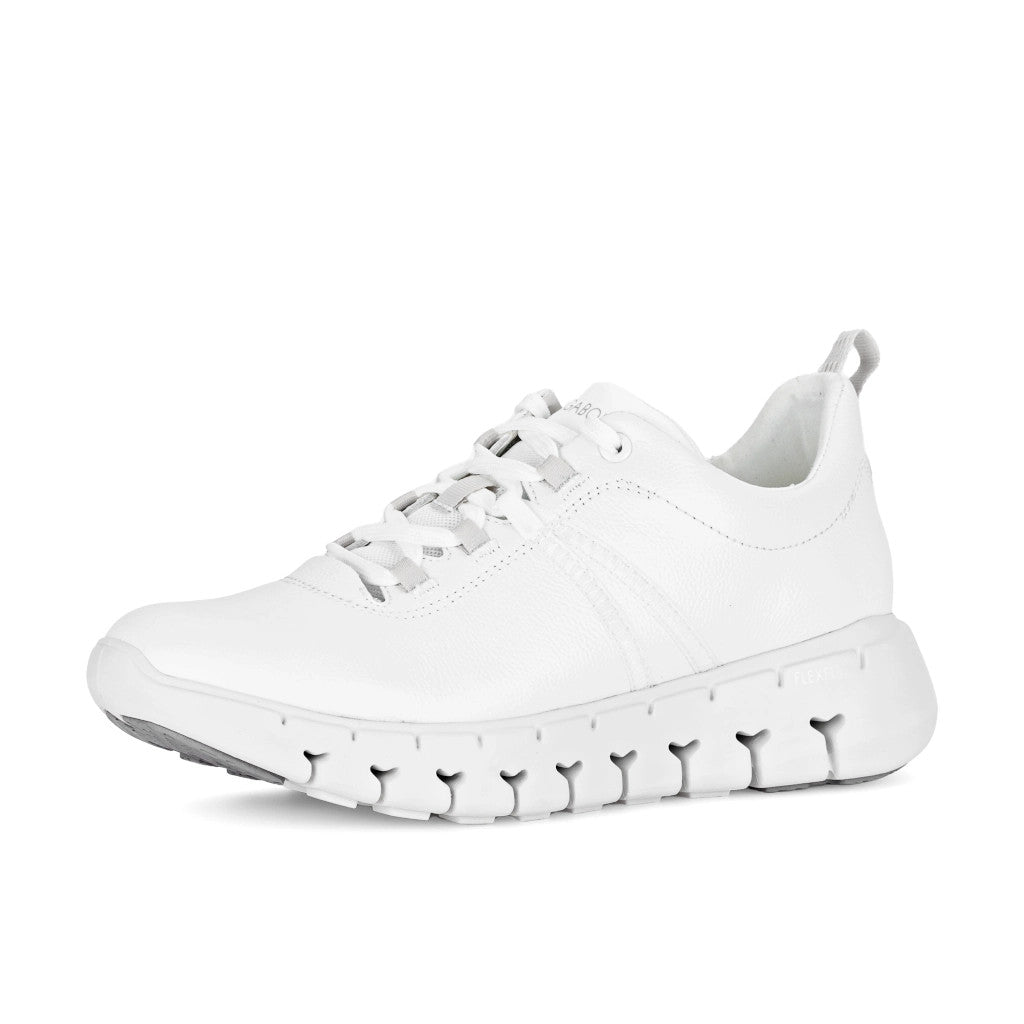 White athletic shoe on a white background