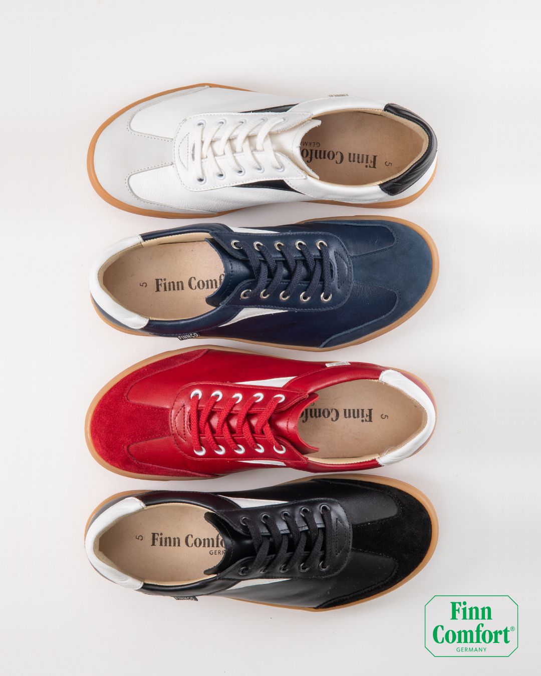BASKETS FINN COMFORT INTERLAGOS NOIR/BLANC
