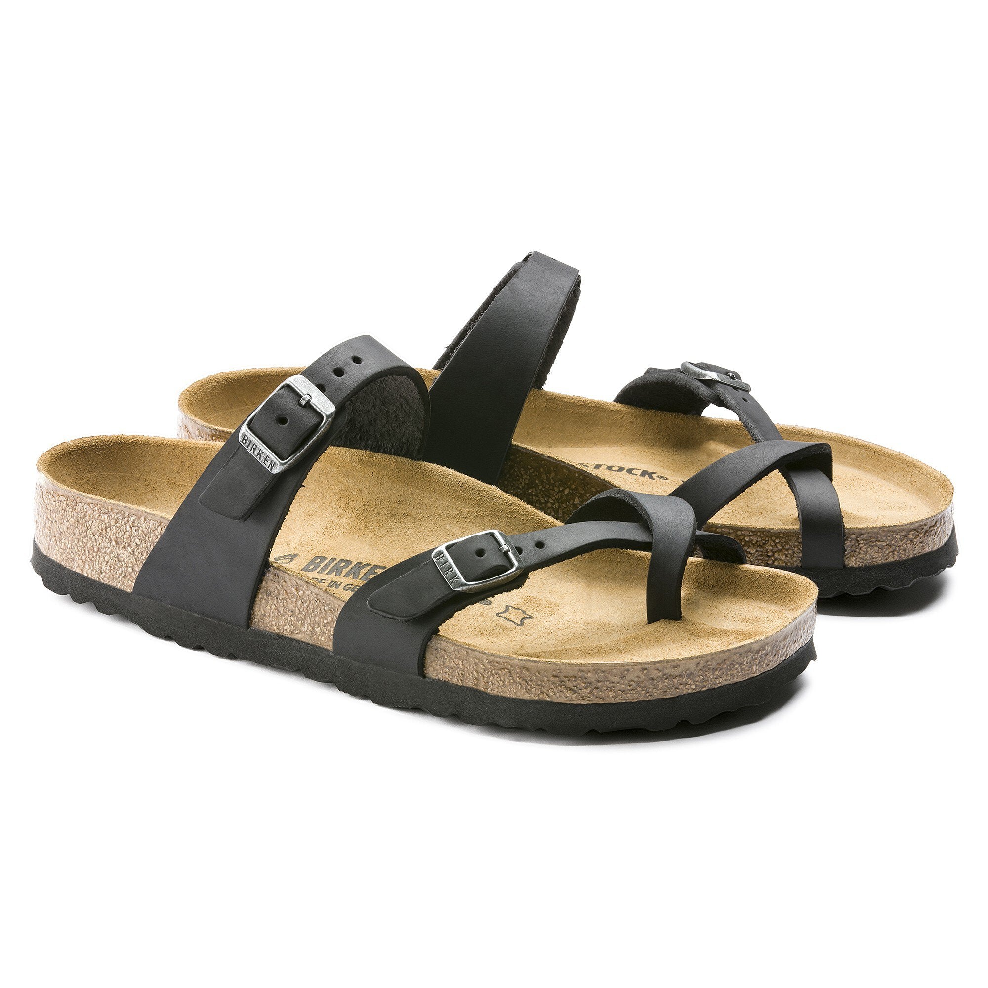 BIRKENSTOCK MAYARI CUIR HUILÉ NOIR