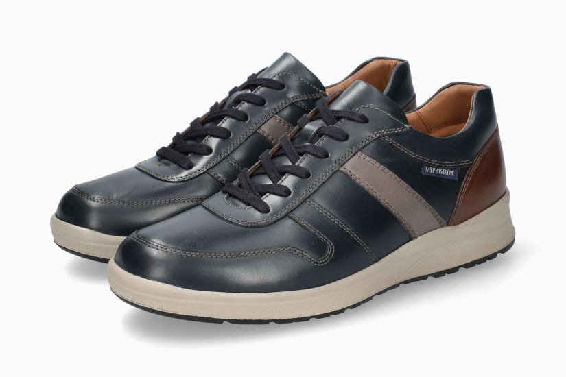 MEPHISTO VITO MEN SNEAKERS LACE UP NAVY