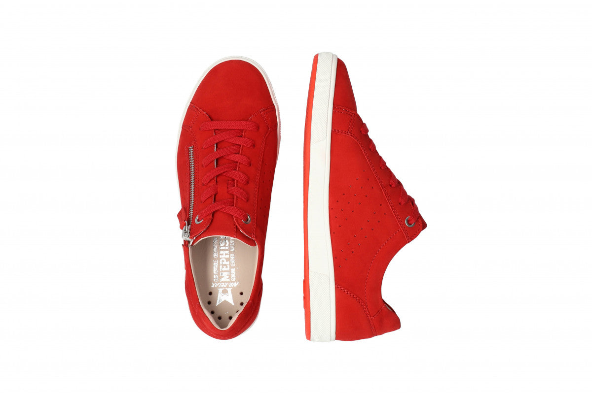 MEPHISTO NIKITA SIDE ZIP WOMEN'S SNEAKER RED SCARLETT