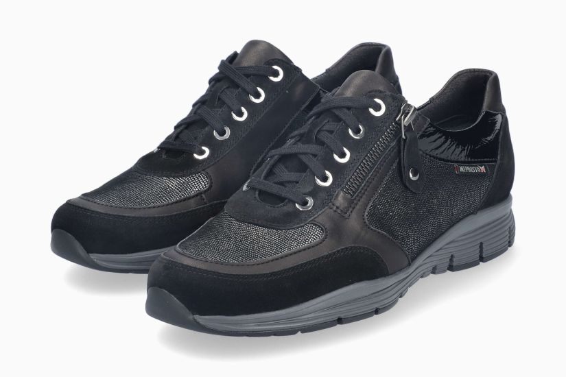 Baskets à lacets MEPHISTO YLONA en cuir noir