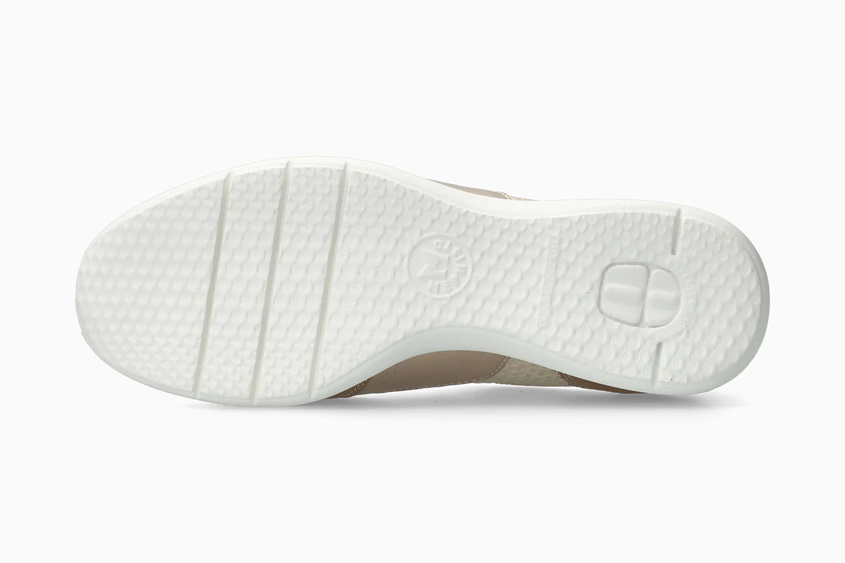 Mephisto Mendy women’s sneaker outsole view shock absorber sole. Shop now at Foot Sensation.