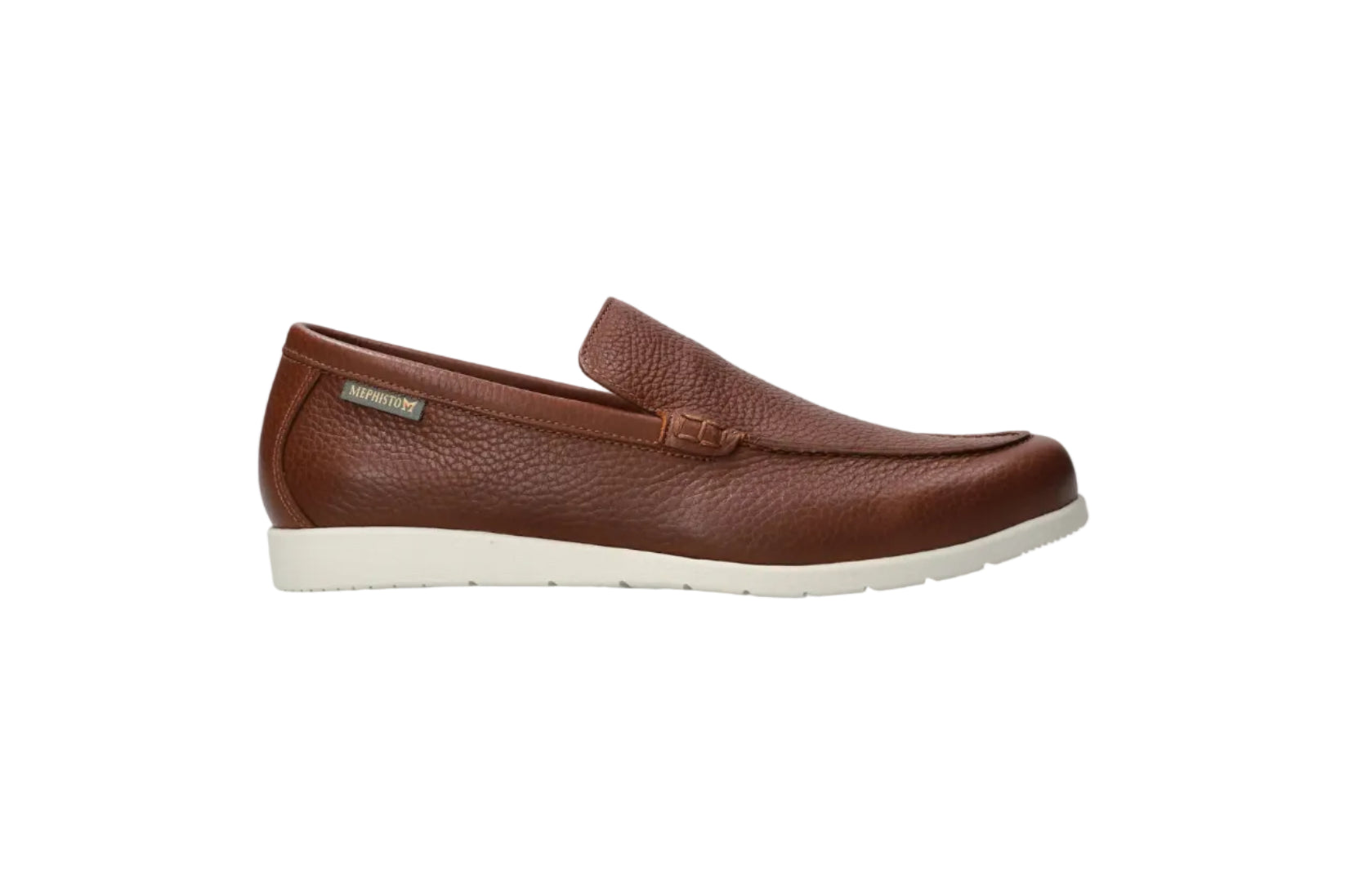Brown Mephsito Valner Men's Loafer shoe on a white background