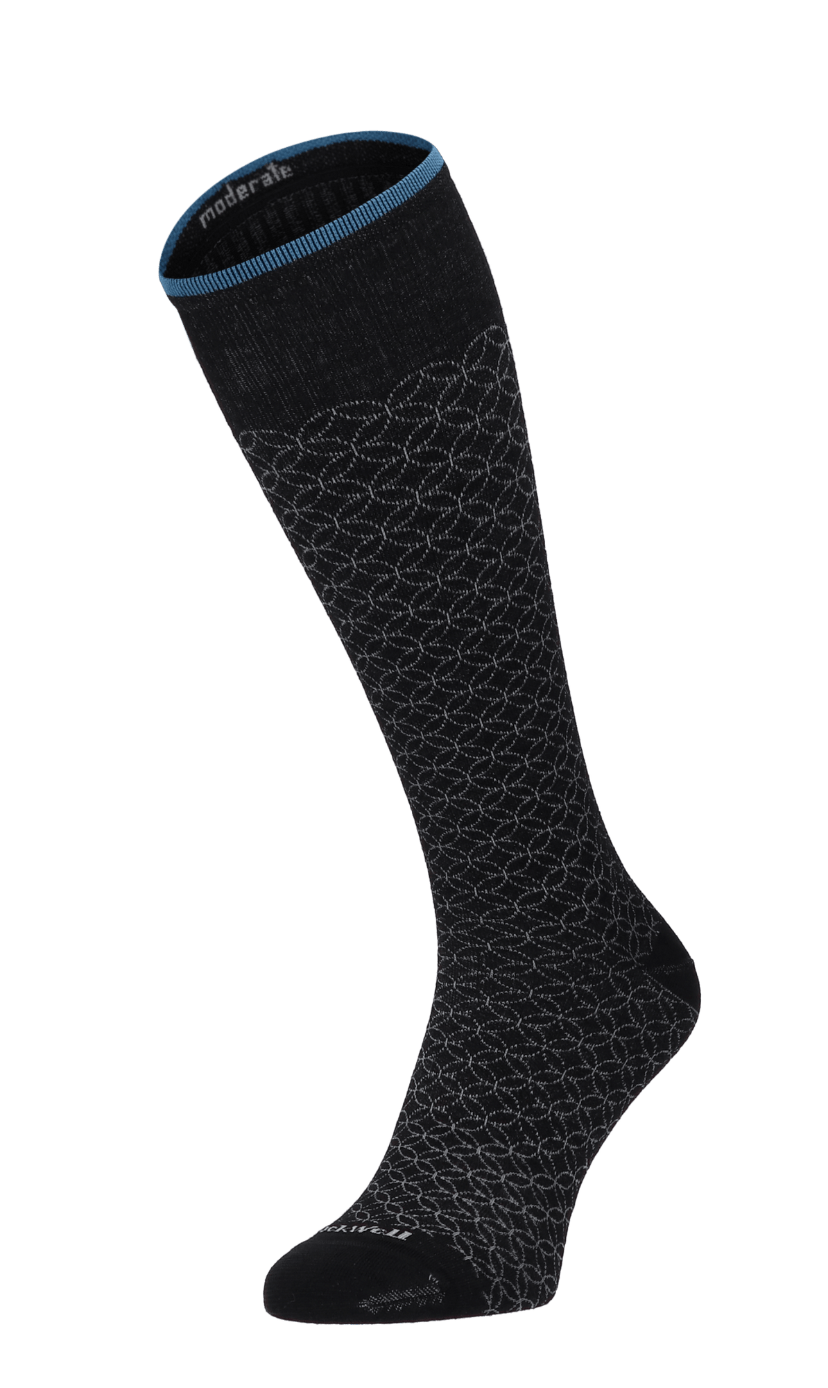 SOCKWELL WS FEATHERWEIGHT 15-20 mmHg COMPRESSION NOIR