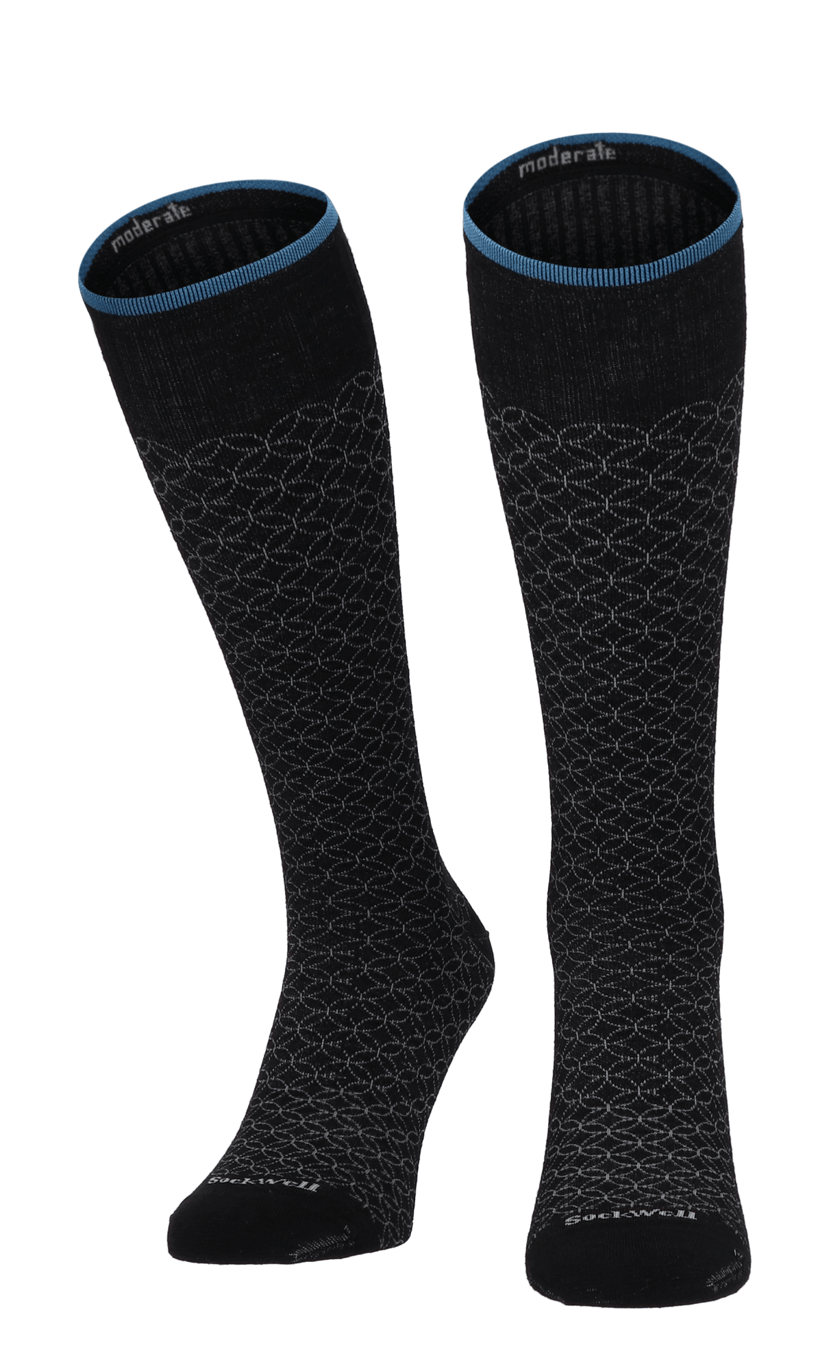SOCKWELL WS FEATHERWEIGHT 15-20 mmHg COMPRESSION NOIR