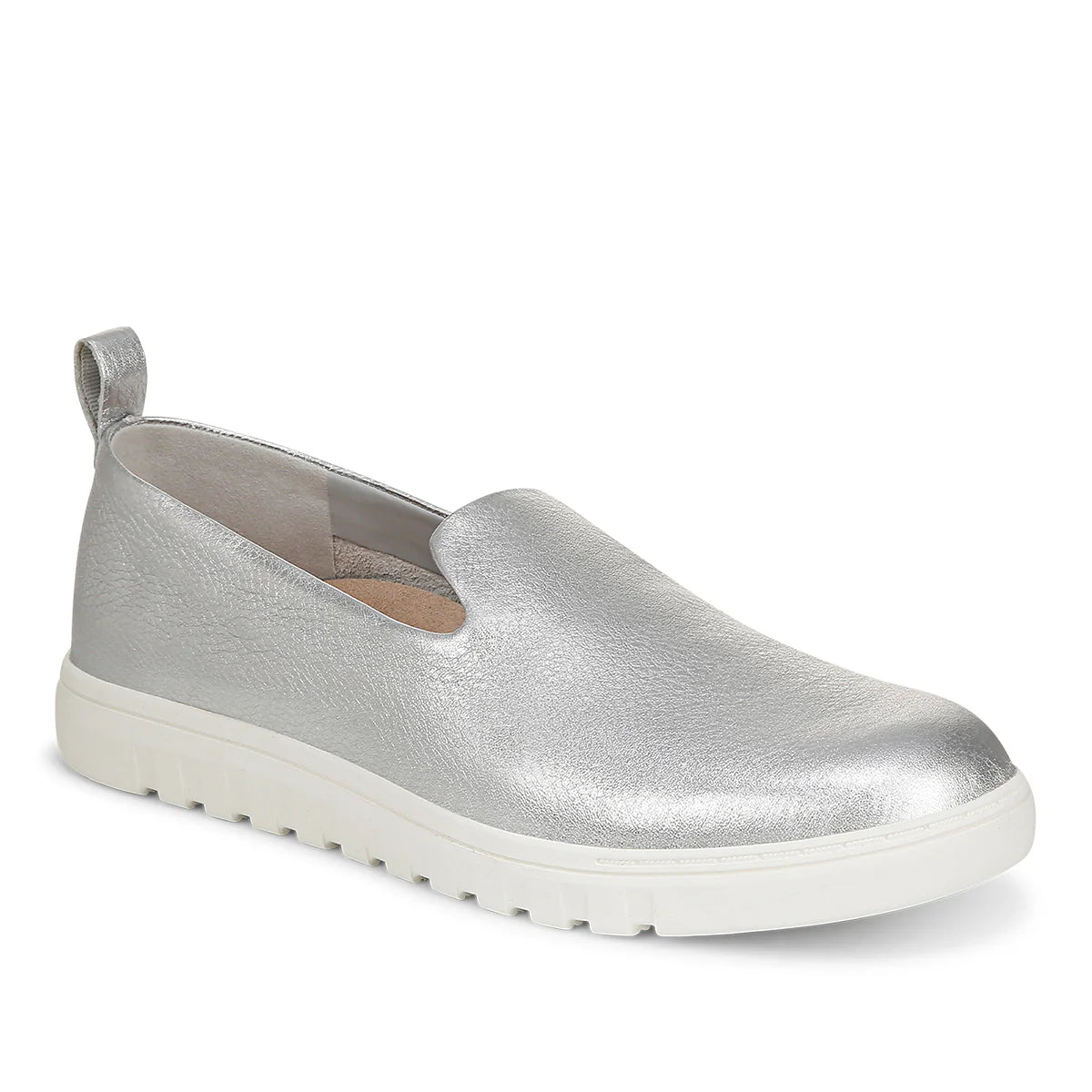 Mocassins Willa UPTOWN de VIONIC en cuir argenté