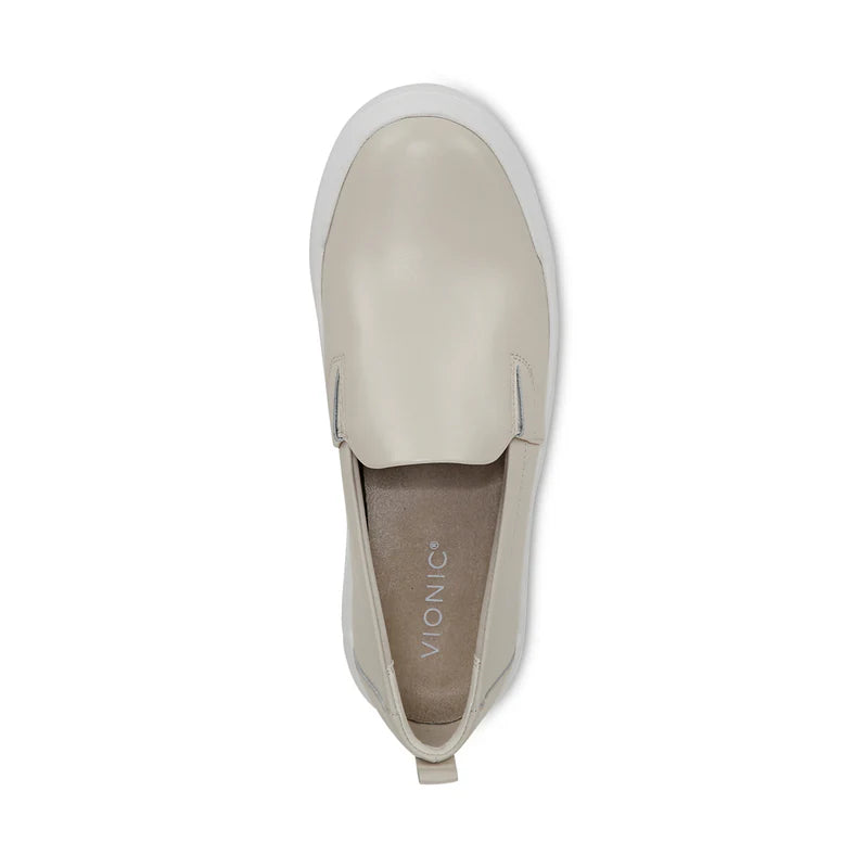 Baskets à enfiler VIONIC COLFAX CARSON en cuir crème