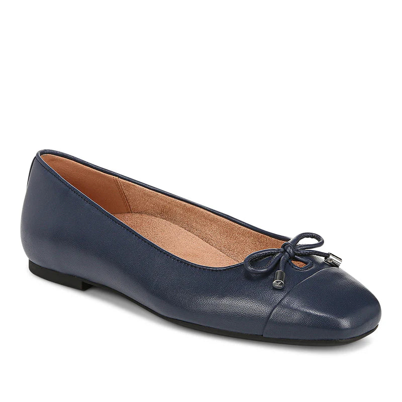 VIONIC KLARA BALLET FLAT NAVY LEATHER