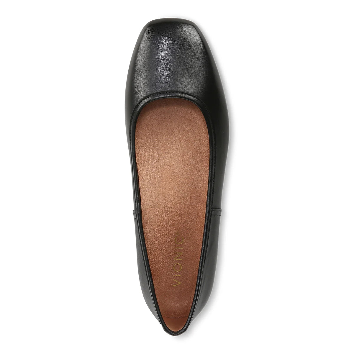 Ballerines plates VIONIC ORINDA en cuir noir
