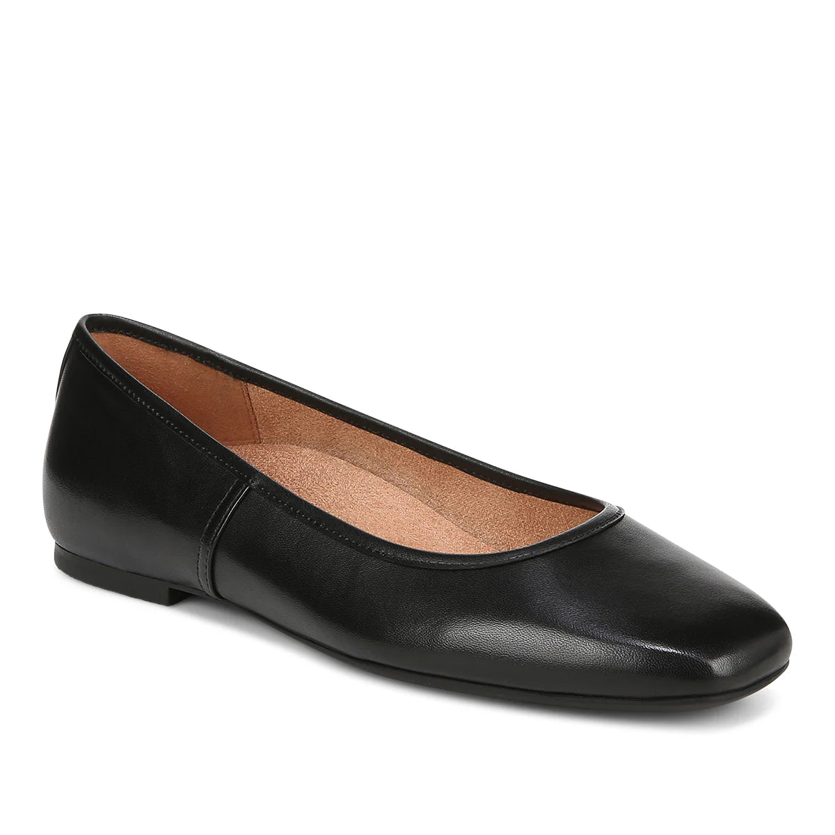 VIONIC ORINDA LEATHER WOMEN'S BALLET FLATS BLACK